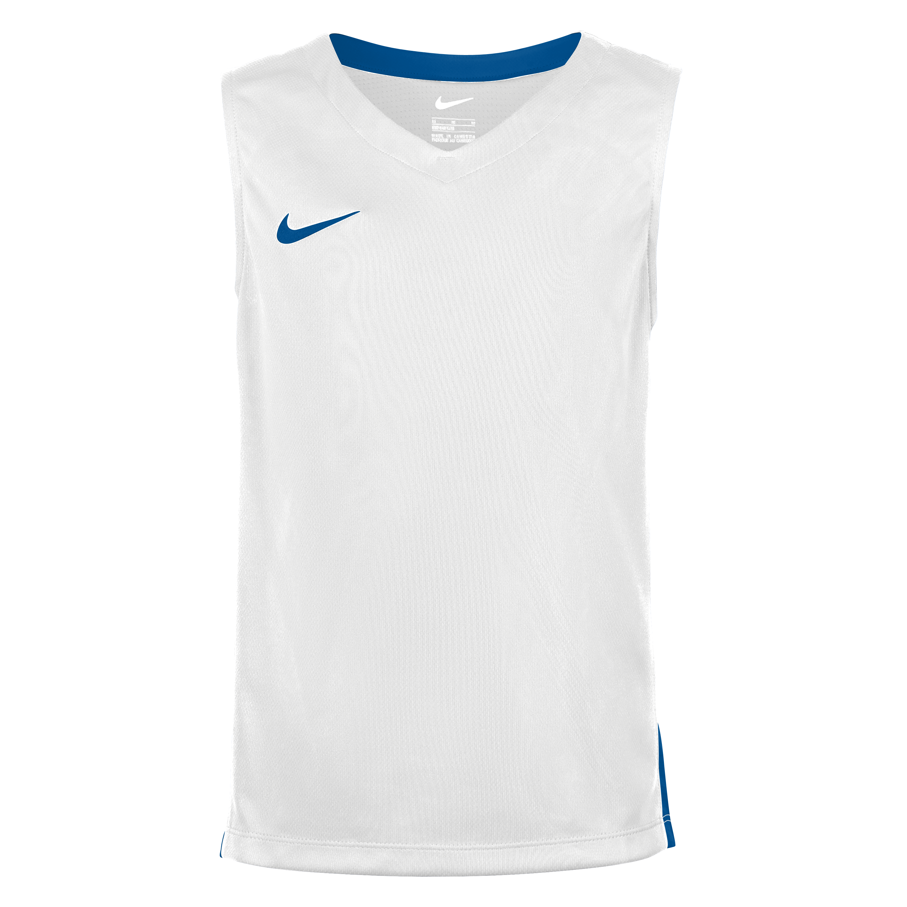 White/Ryl Blue - Nike - Unisex Kids Performance Basketball Jersey - 2