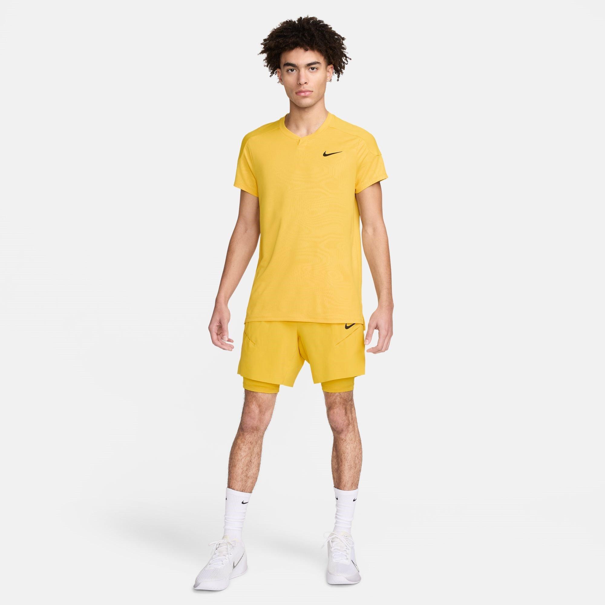 Vivid Sulfur - Nike - Slam Men's Dri-FIT Tennis Top - 6