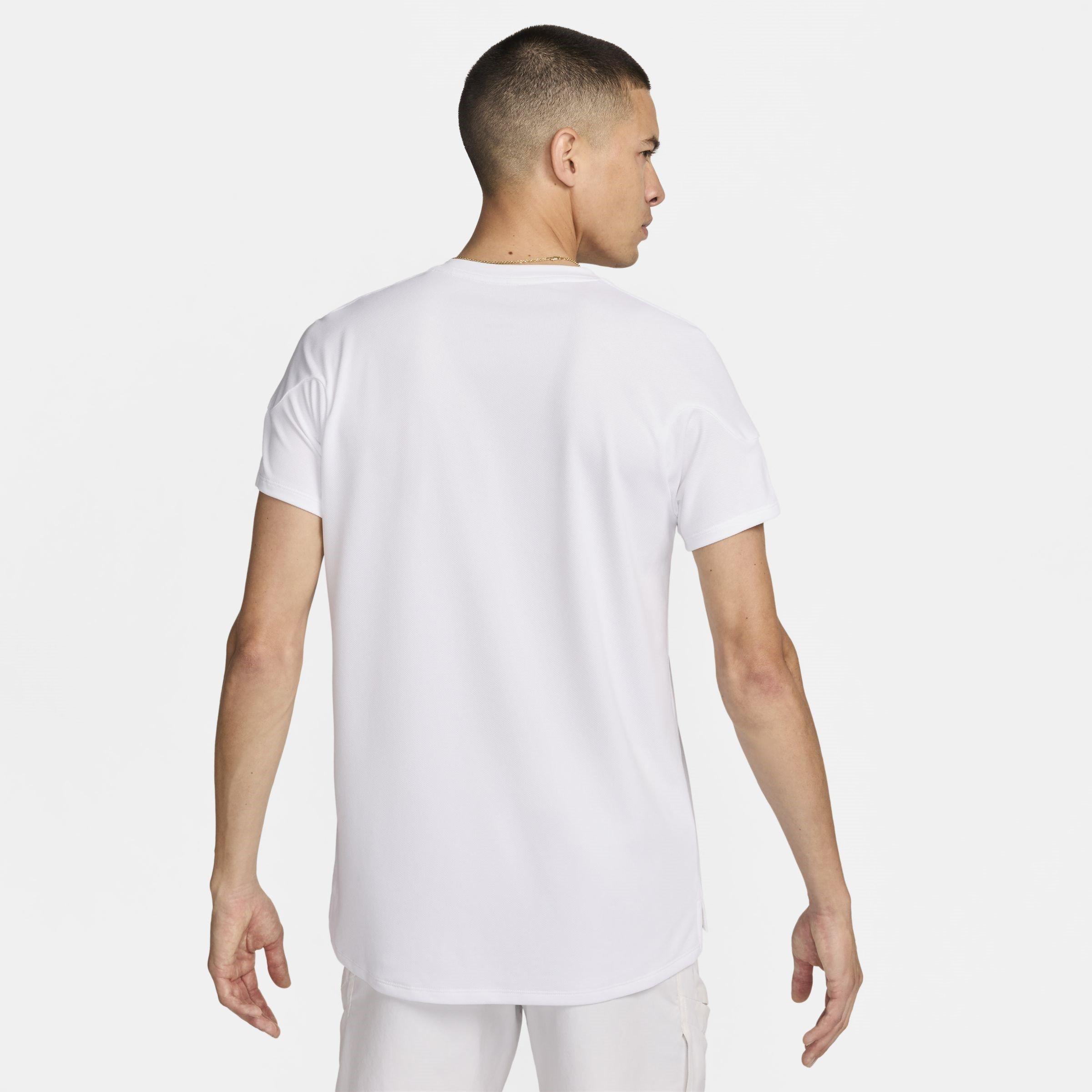 White/Gold - Nike - Slam Men's Dri-FIT Tennis Top - 2