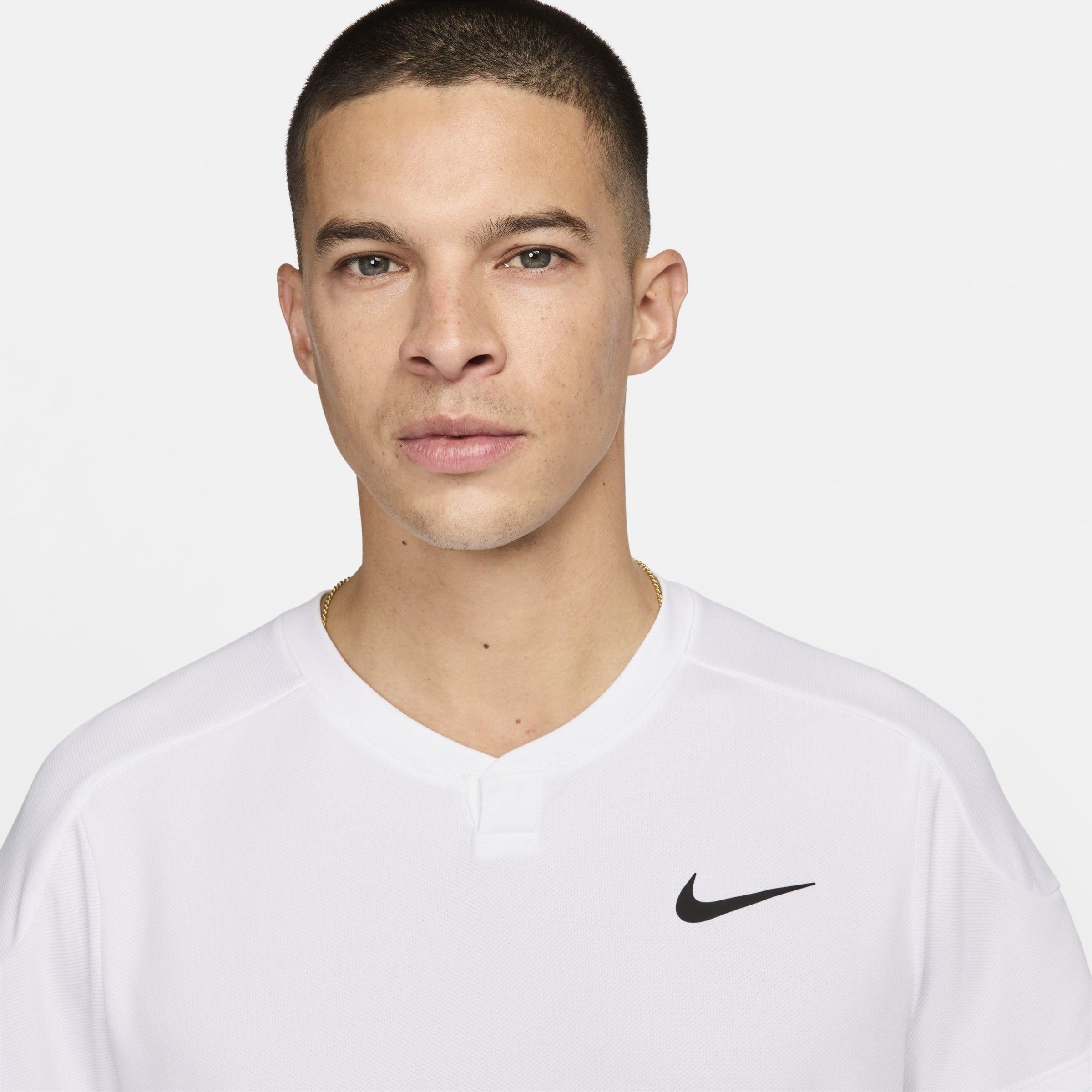 White/Gold - Nike - Slam Men's Dri-FIT Tennis Top - 3