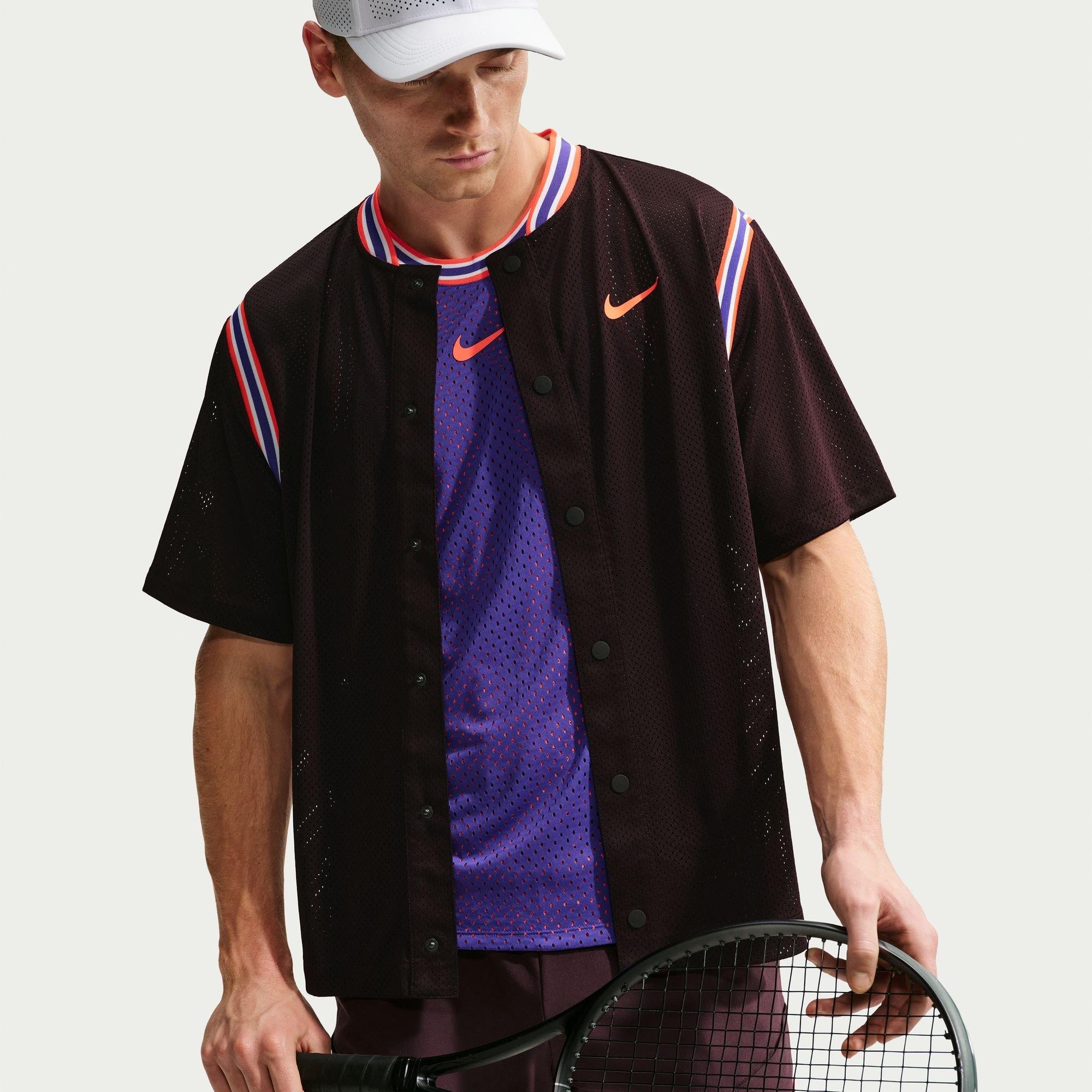 Ash/Crimson - Nike - Men's Slam USO Short Sleeve Performance T-Shirt - 3