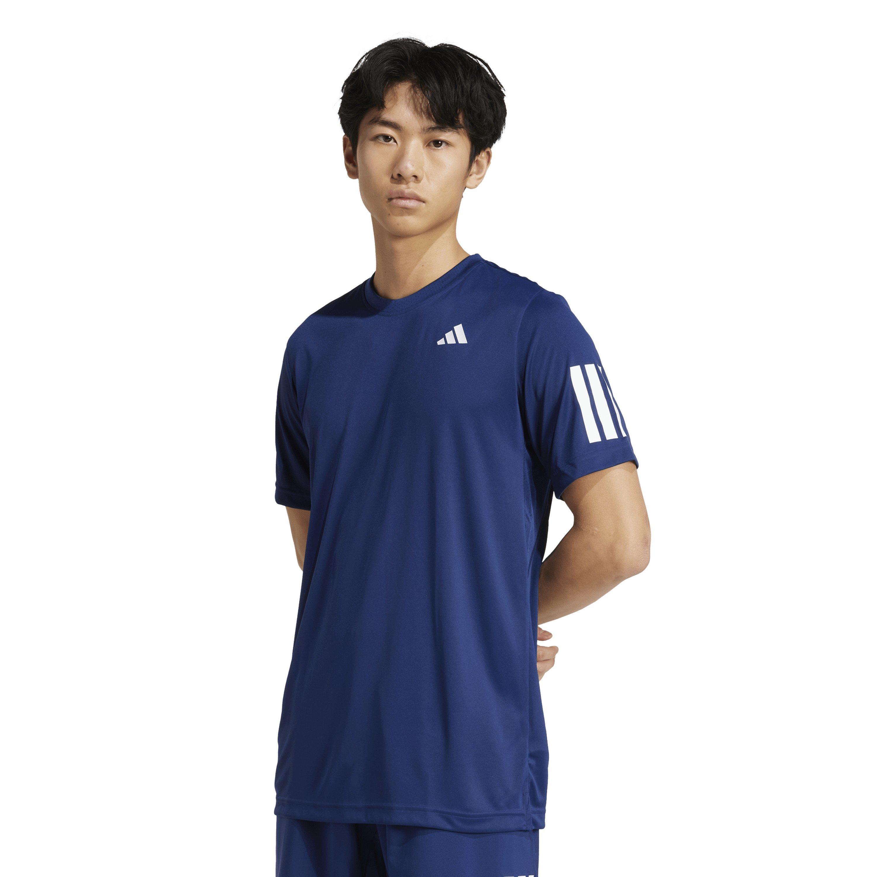 Dark Blue - adidas - Club Tennis Three Stripes Mens Performance T Shirt - 3