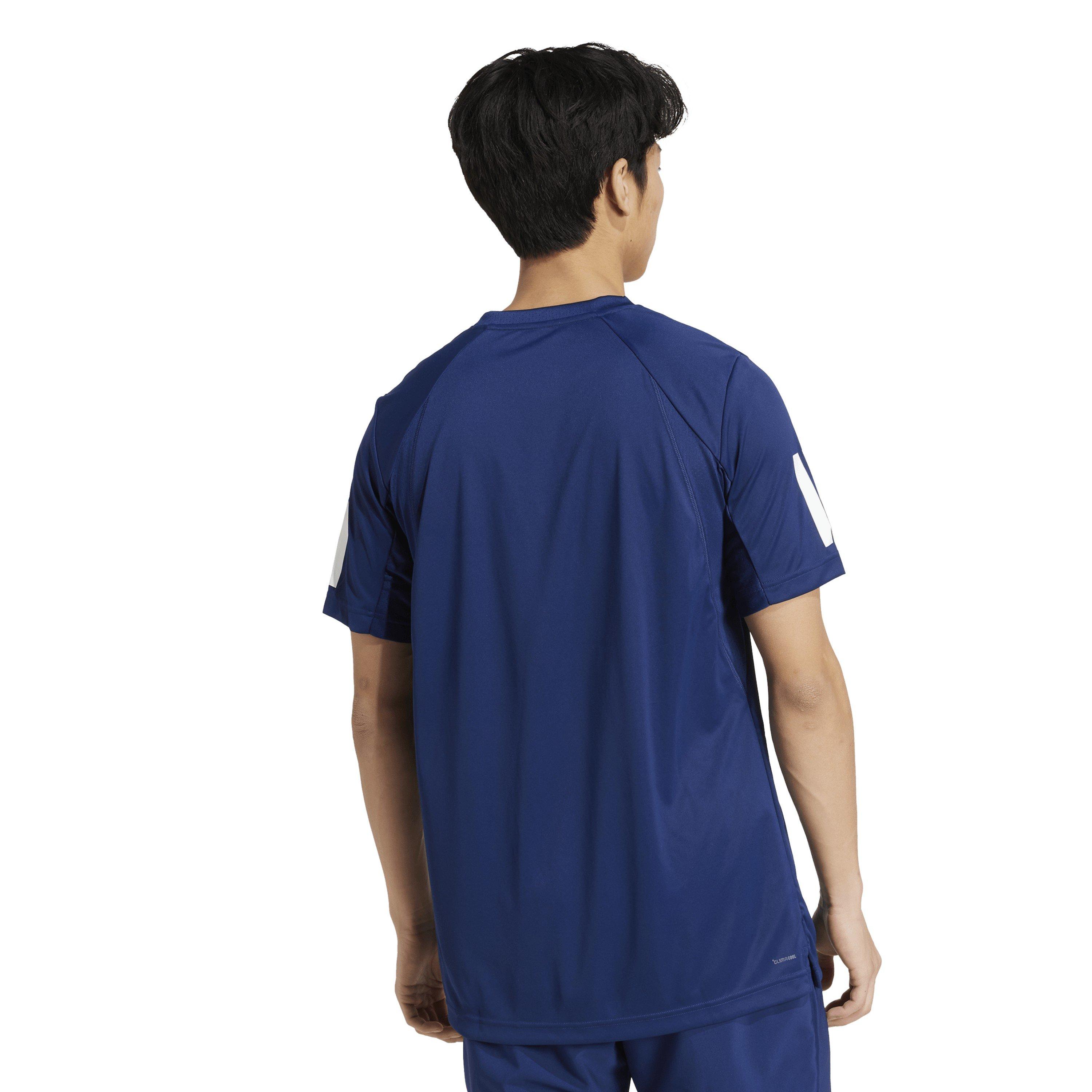 Dark Blue - adidas - Club Tennis Three Stripes Mens Performance T Shirt - 4