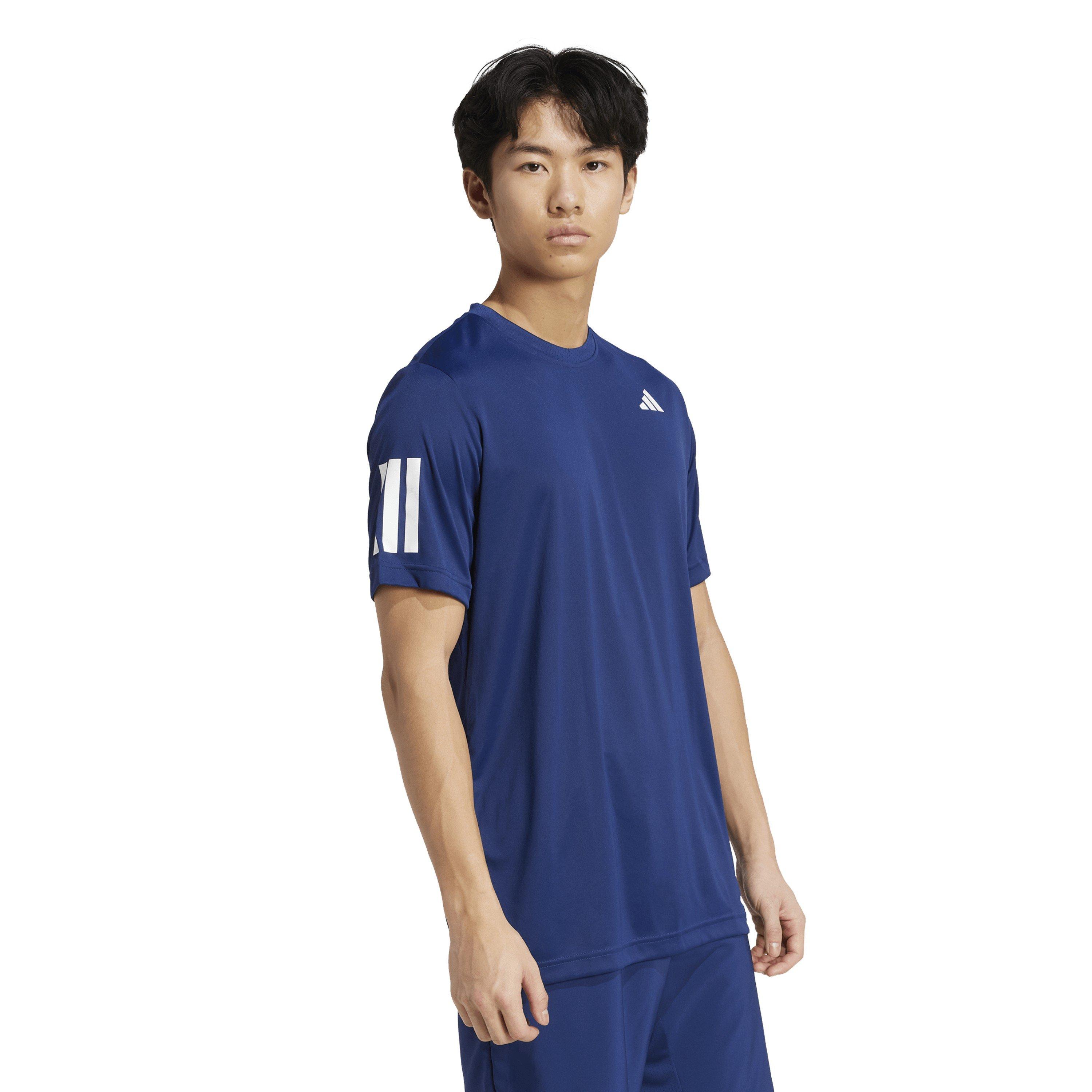 Dark Blue - adidas - Club Tennis Three Stripes Mens Performance T Shirt - 7