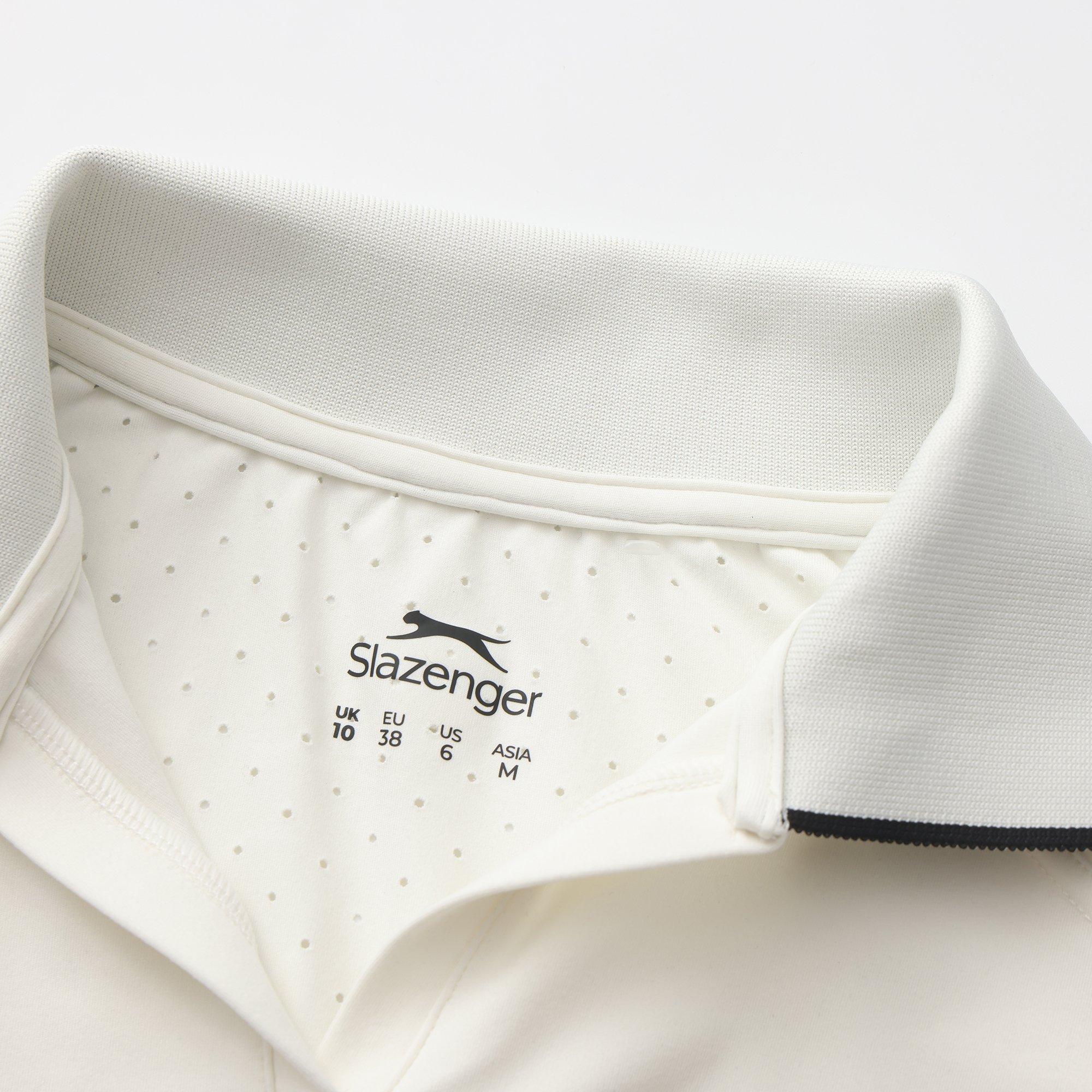 White - Slazenger - Women's Sleeveless Polo Neck Performance Vest - 4