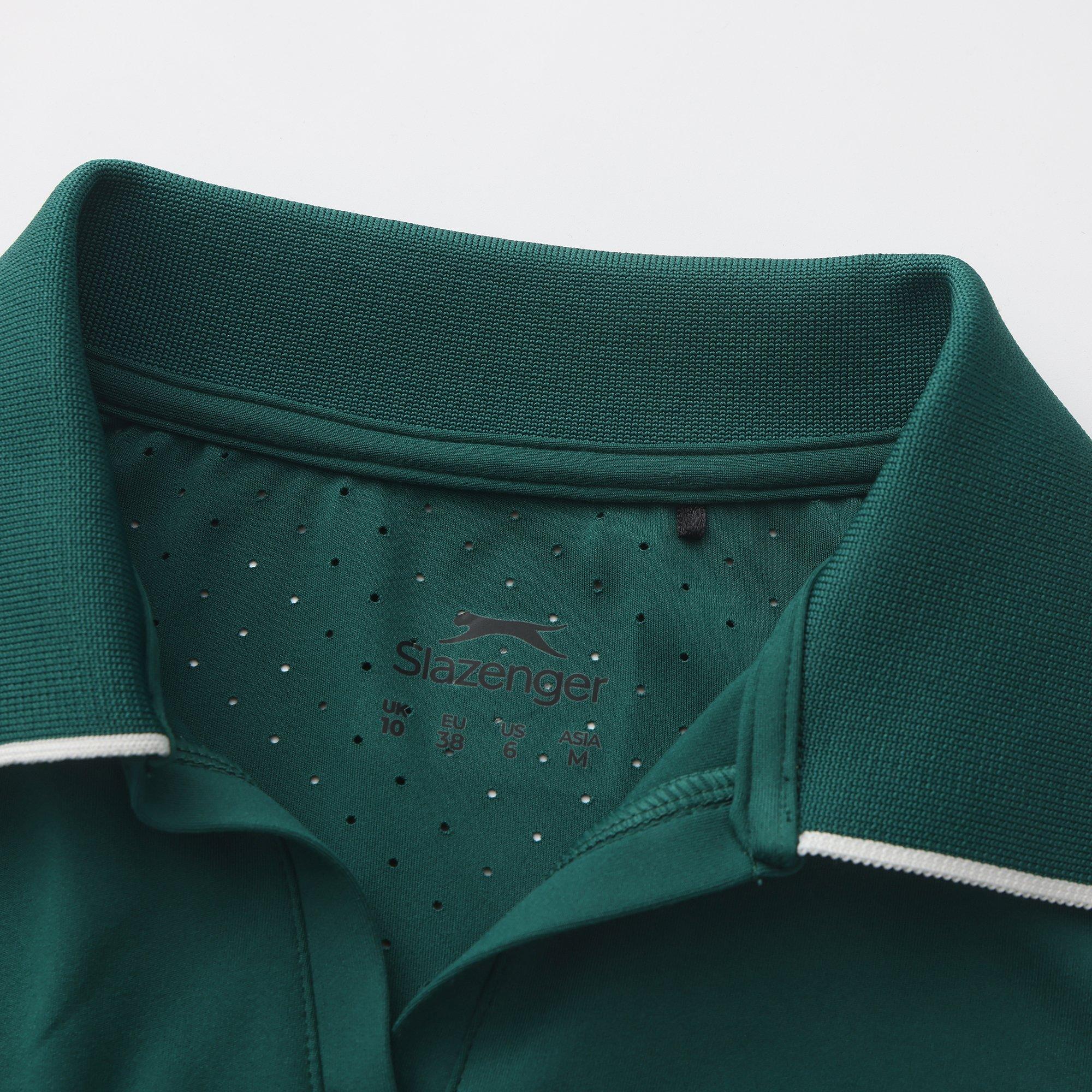 Green - Slazenger - Women's Sleeveless Polo Neck Performance Vest - 4