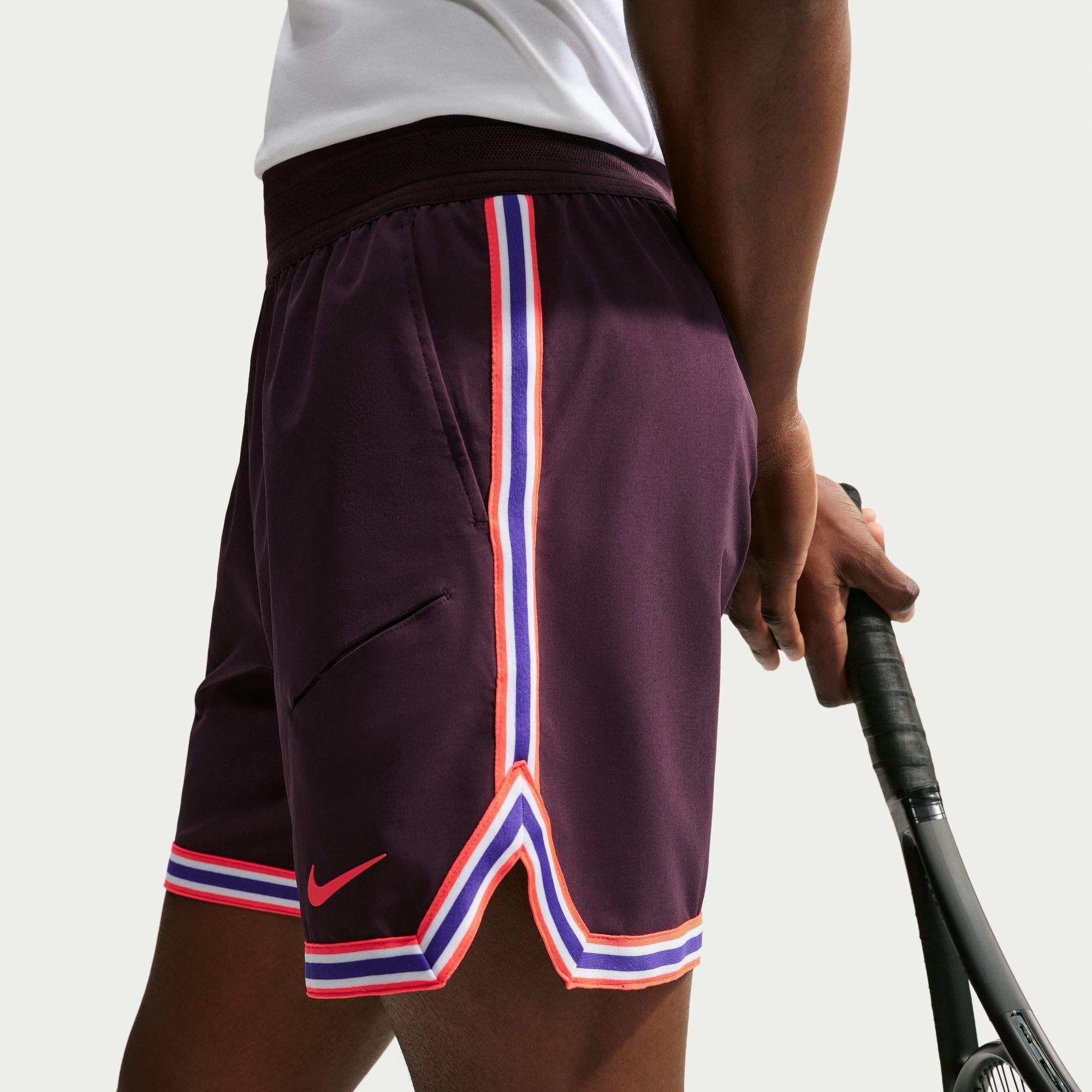 Ash/Crimson - Nike - Men's Slam Tennis Shorts - 2