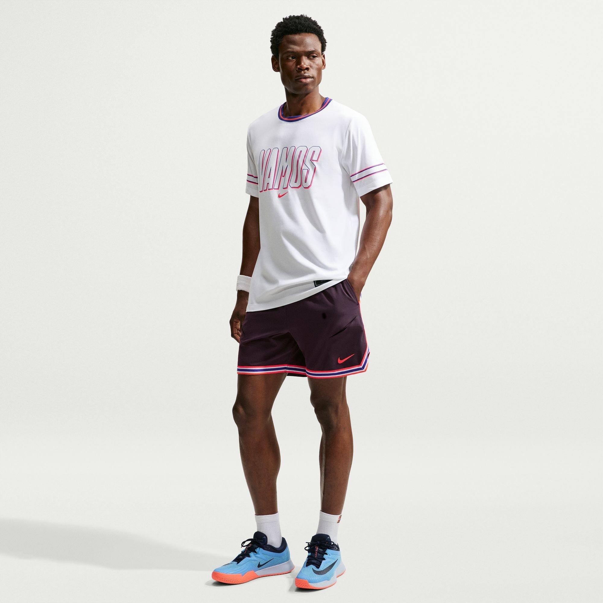 Ash/Crimson - Nike - Men's Slam Tennis Shorts - 4
