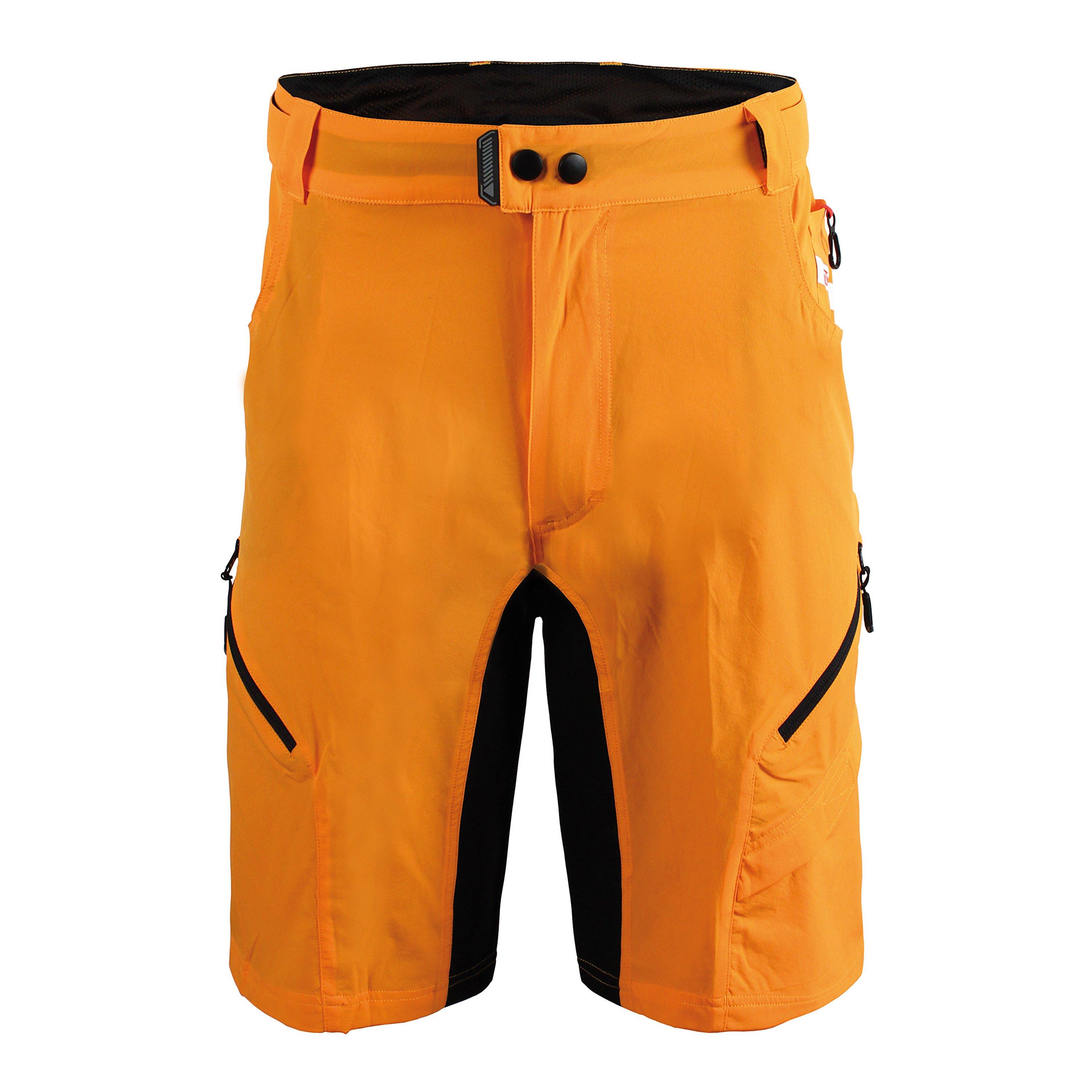 Bicycle Line Men's Trophy Baggy Knee Length Mtb Shorts - Orange - X Large
