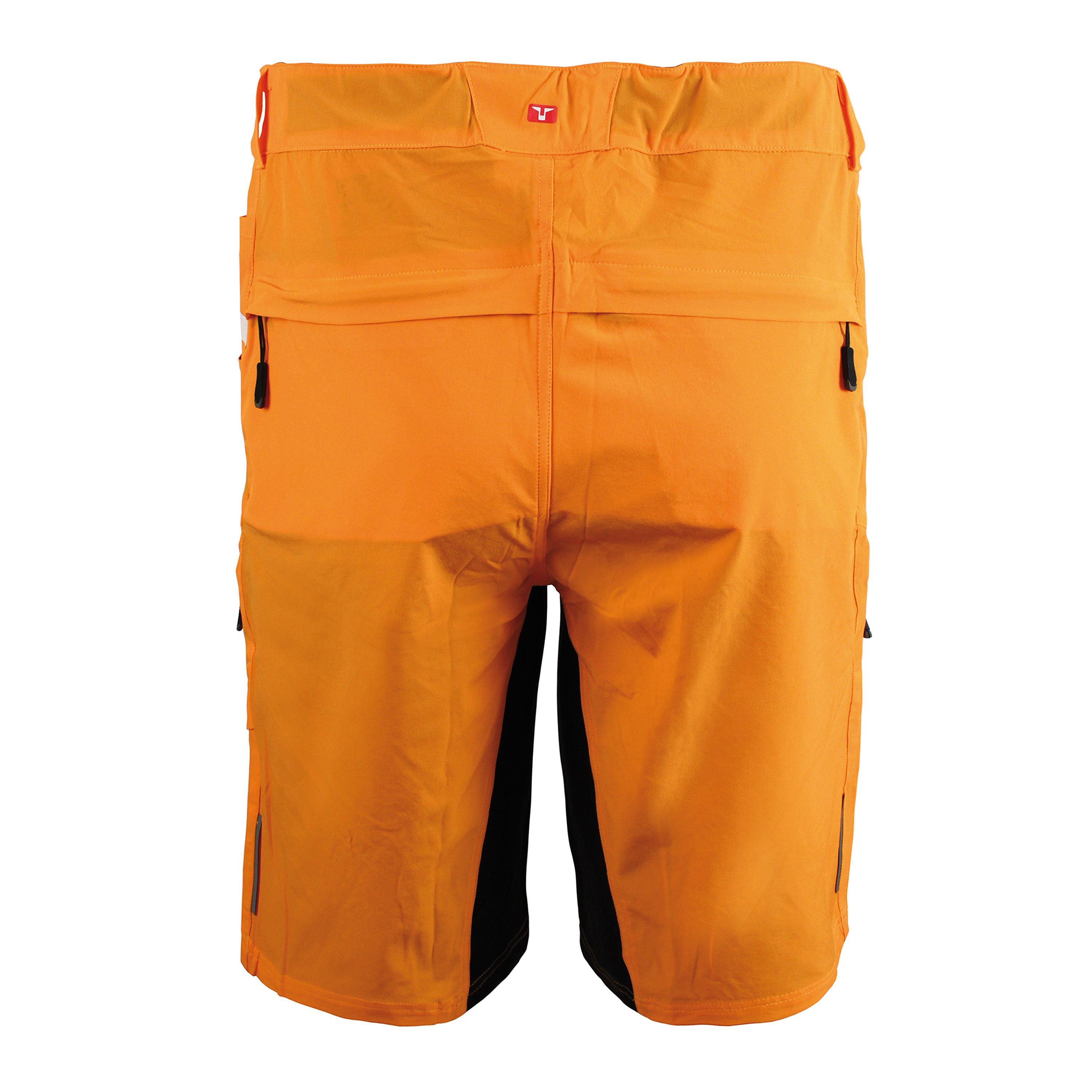 Orange - Bicycle Line - Men's Trophy Baggy Knee Length MTB Shorts - 2