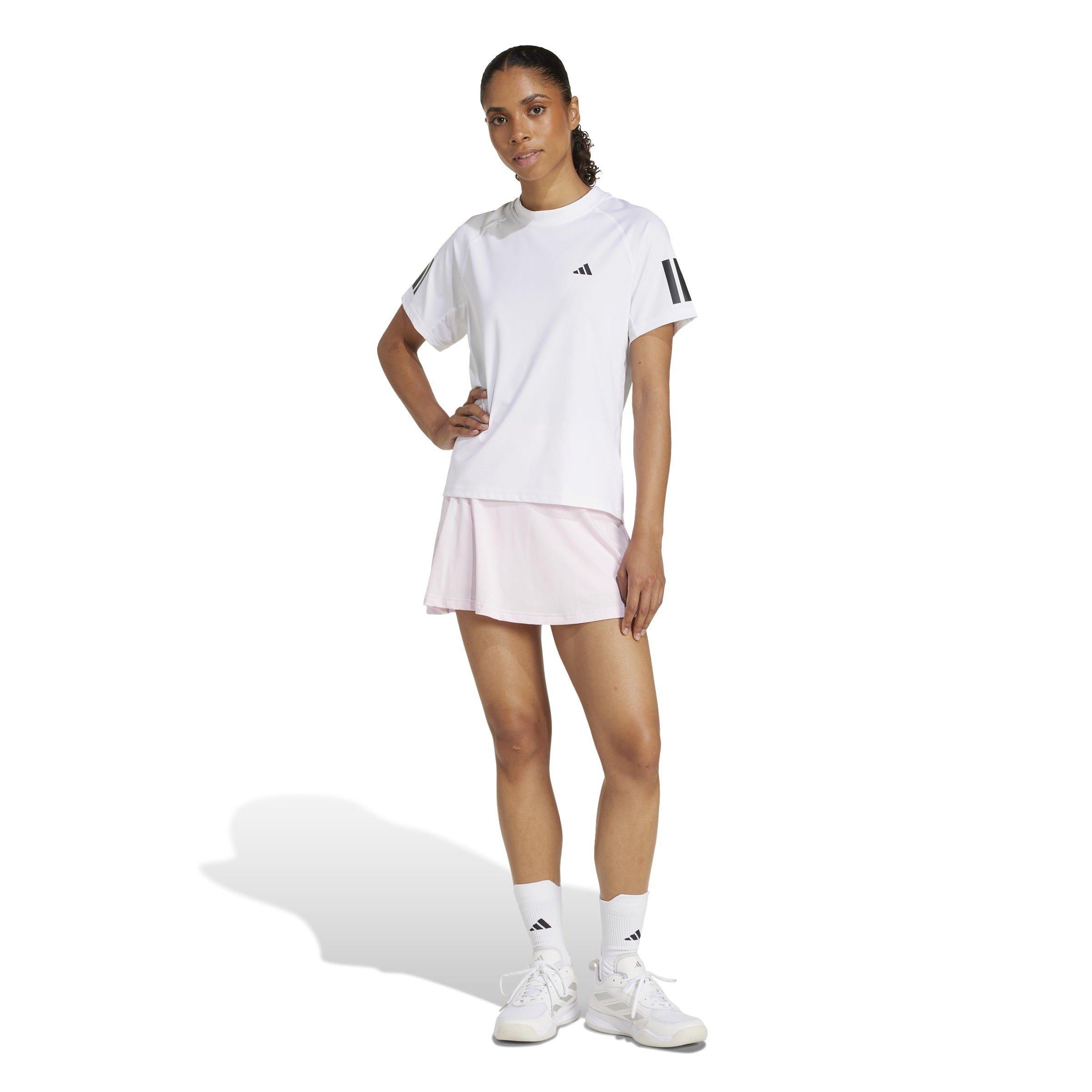 Branco - adidas - Club 3-Stripes Tennis Climacool T-Shirt Womens - 7