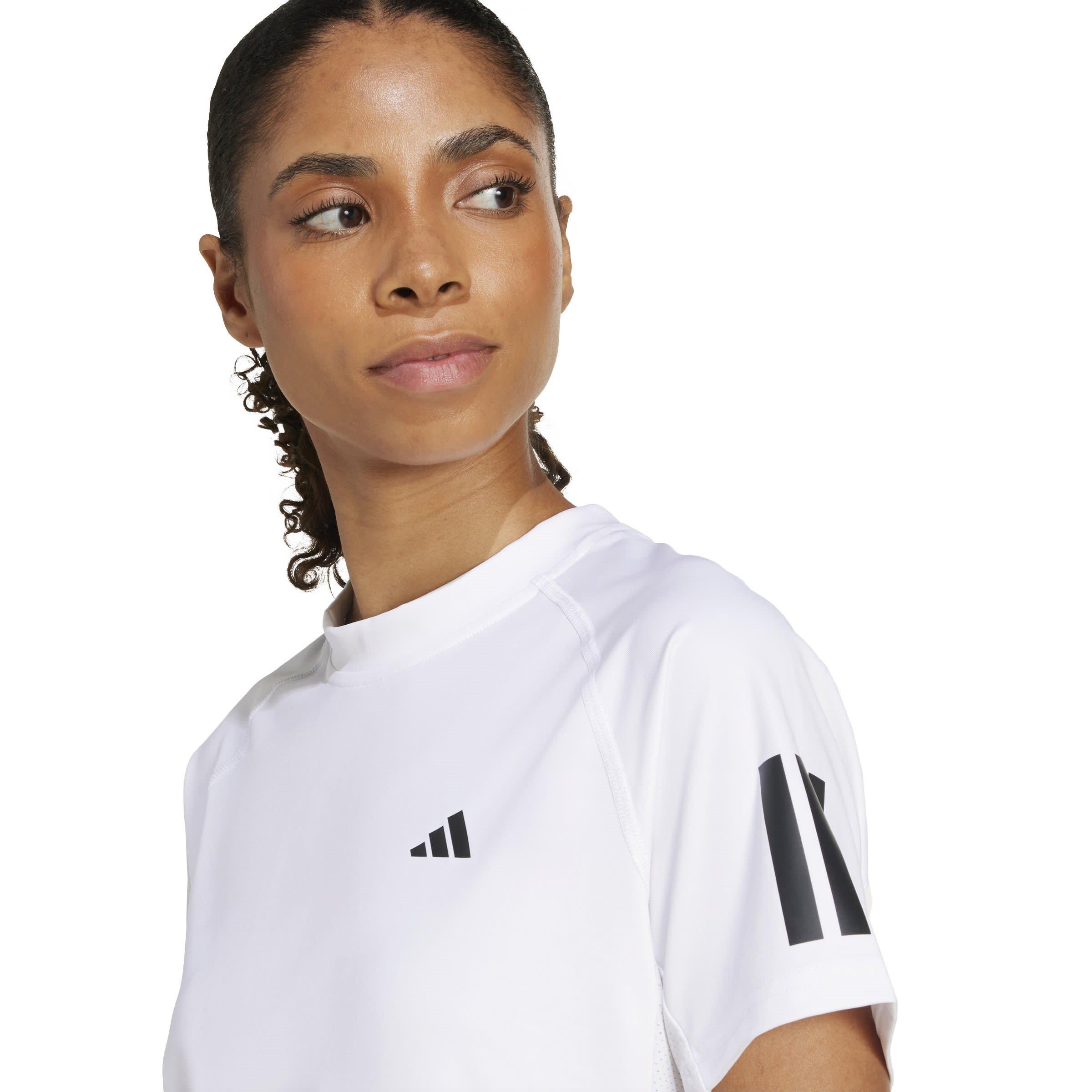 Branco - adidas - Club 3-Stripes Tennis Climacool T-Shirt Womens - 8