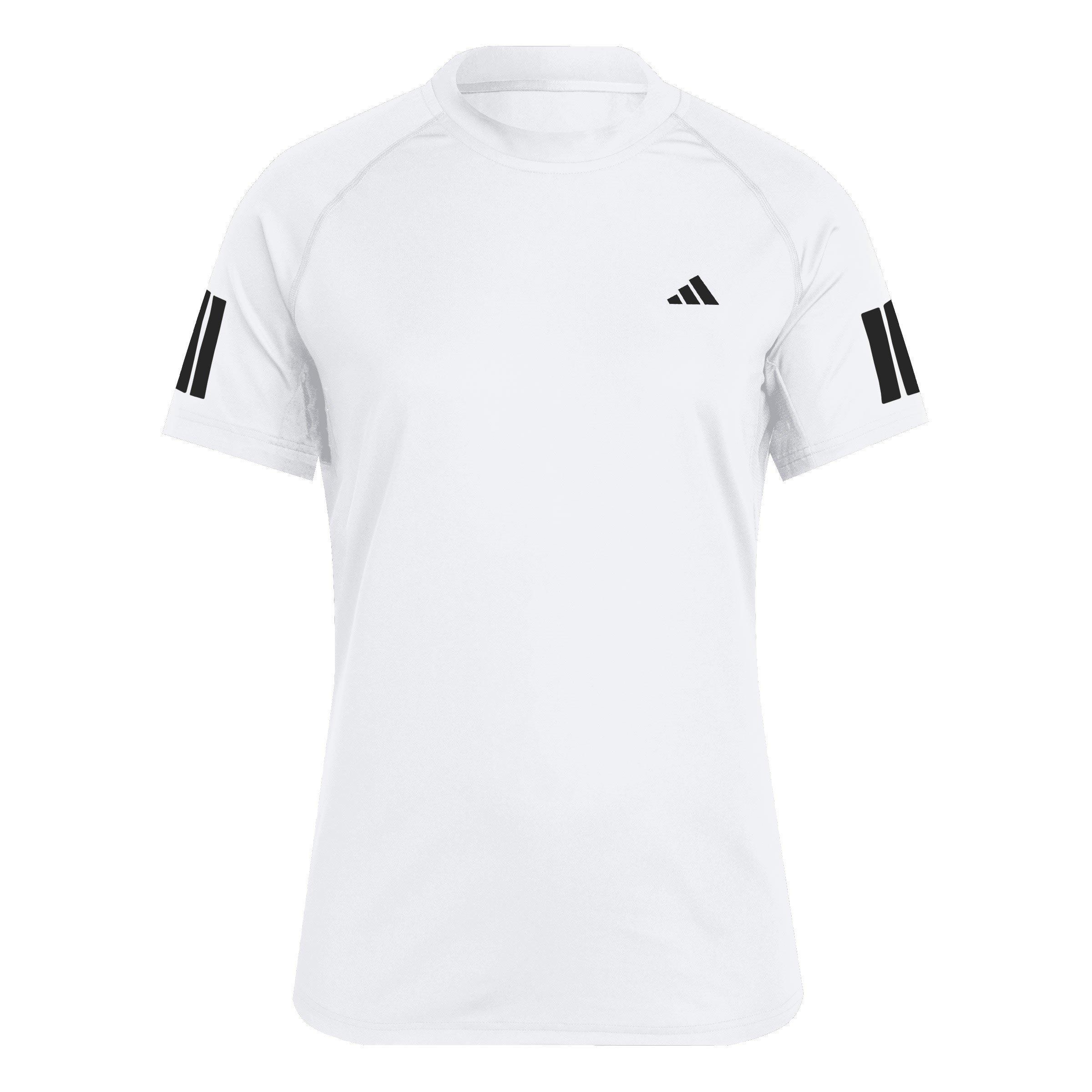 Branco - adidas - Club 3-Stripes Tennis Climacool T-Shirt Womens - 9