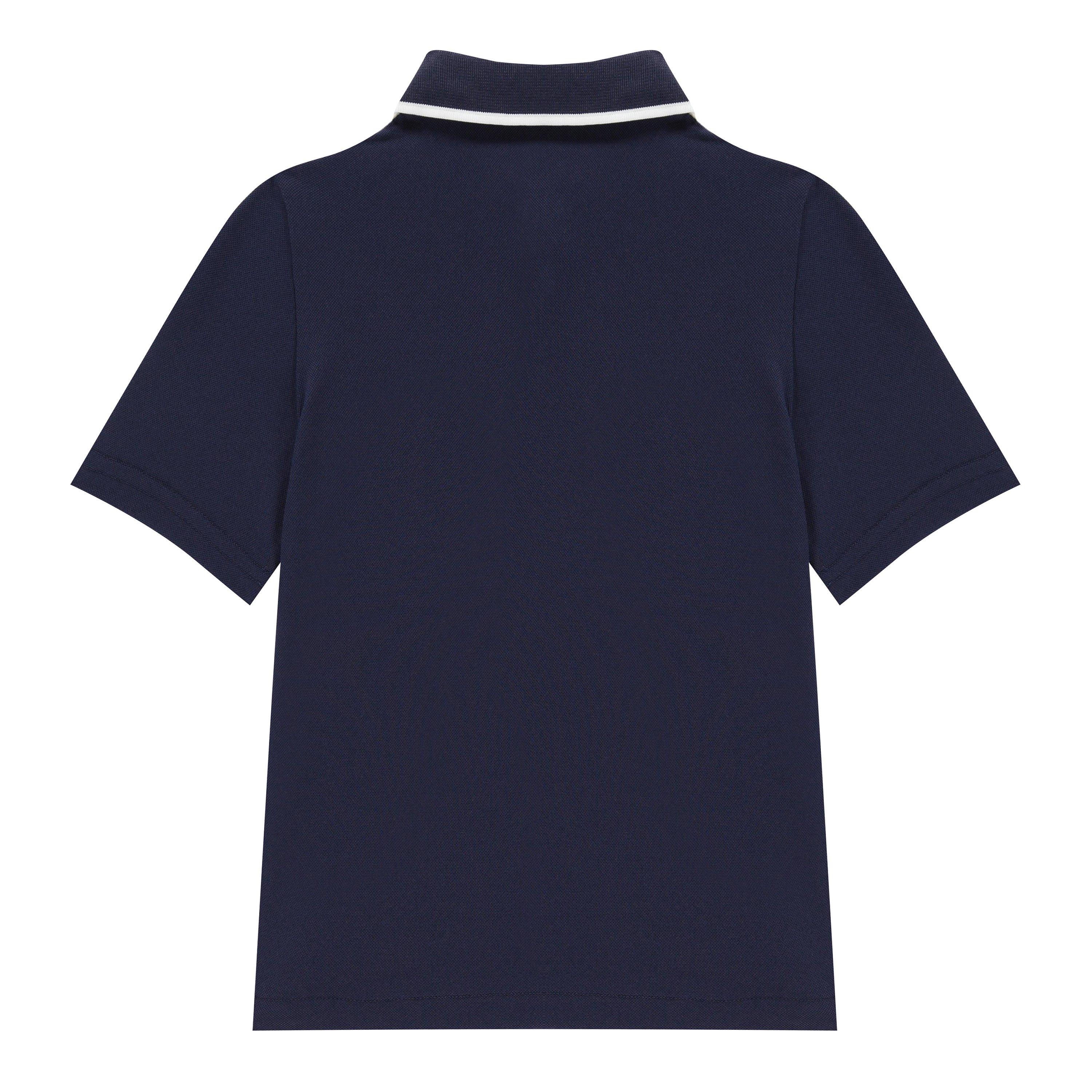 Navy/Hvid - Castore - Short Sleeve Media Polo Shirt Junior Boys - 2