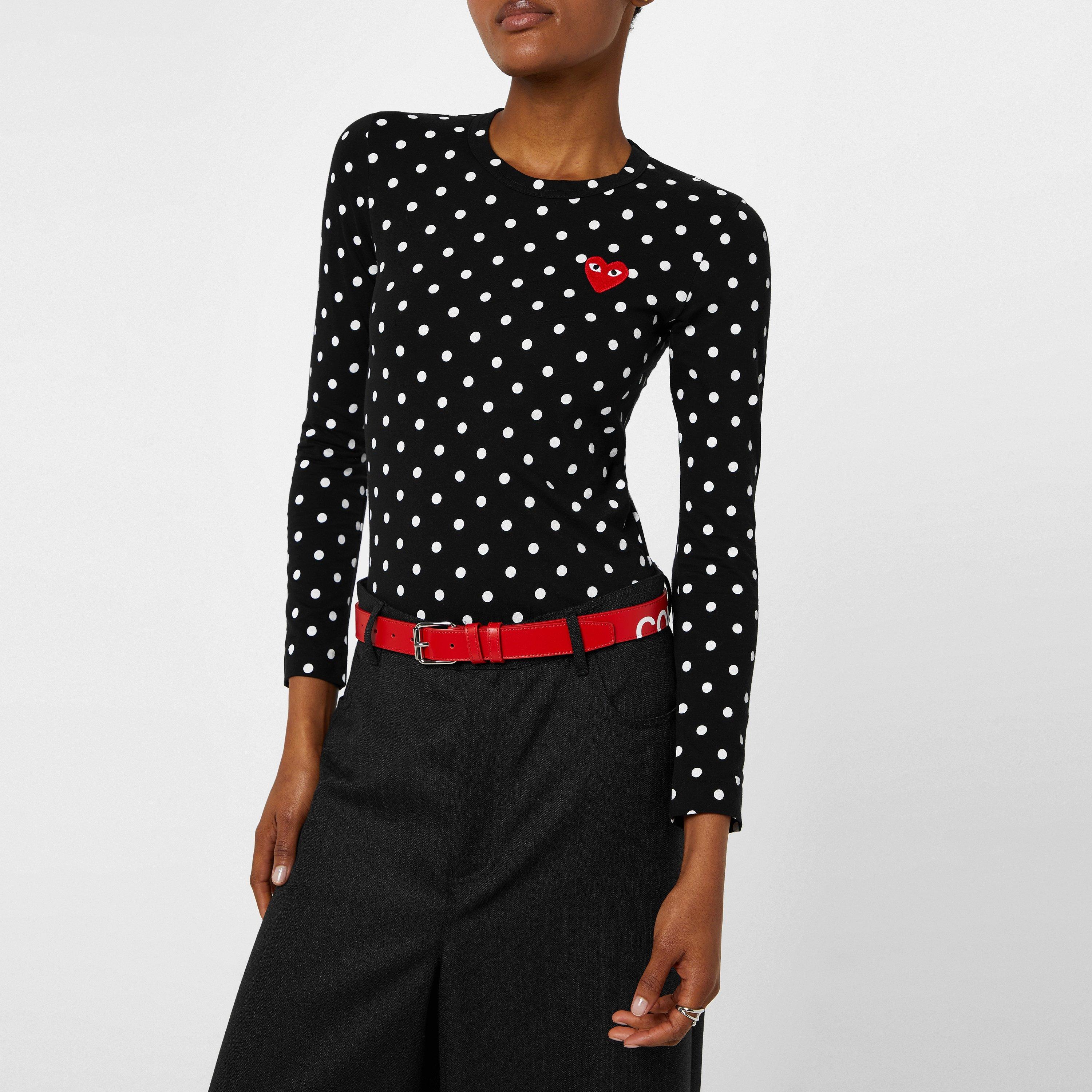 Polka dot cdg shirt hotsell