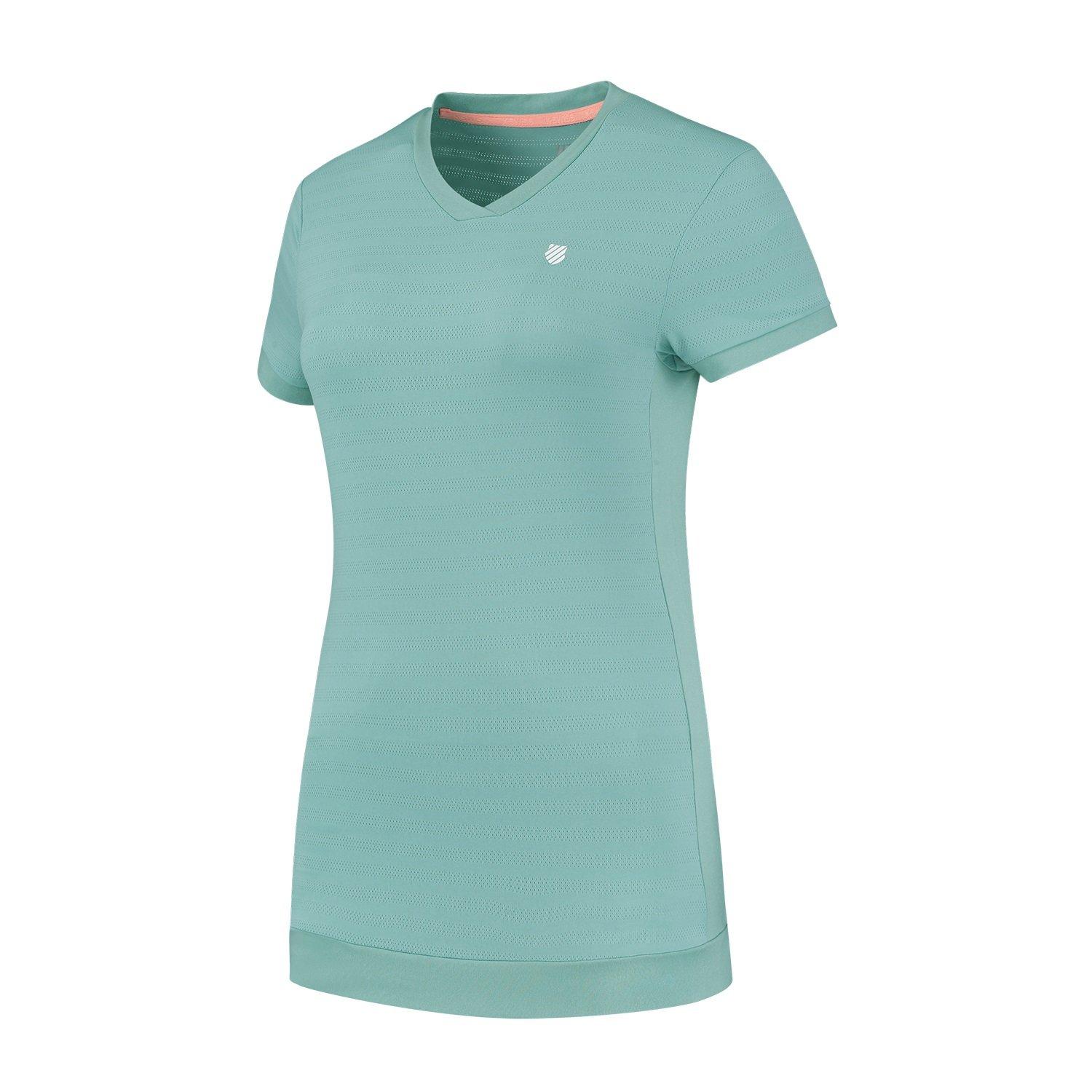 Nile Blue - K Swiss - KS Hypercourt V-Neck T-Shirt Womens