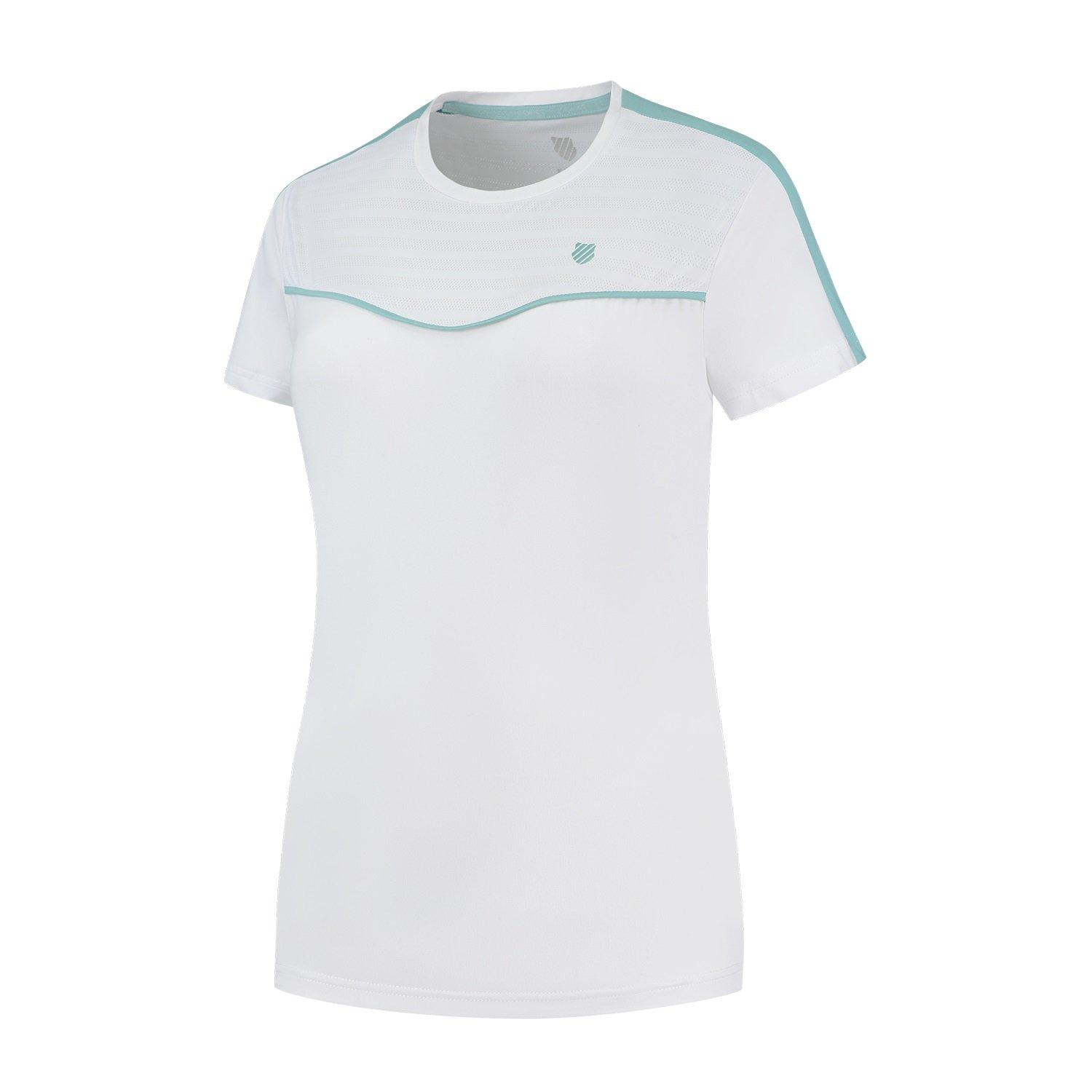 White - K Swiss - Women's Hypercourt RNTp2 Short Sleeve Performance T-Shirt