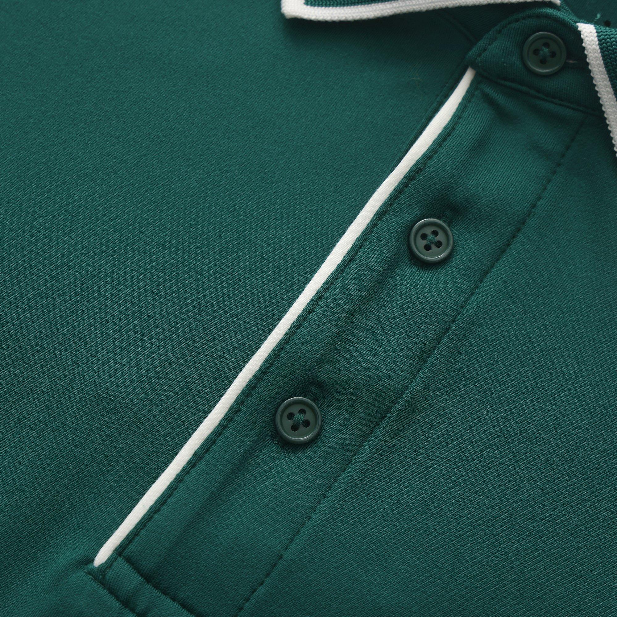 Green - Slazenger - Men's Tennis Short Sleeve Performance Polo Shirt - 6