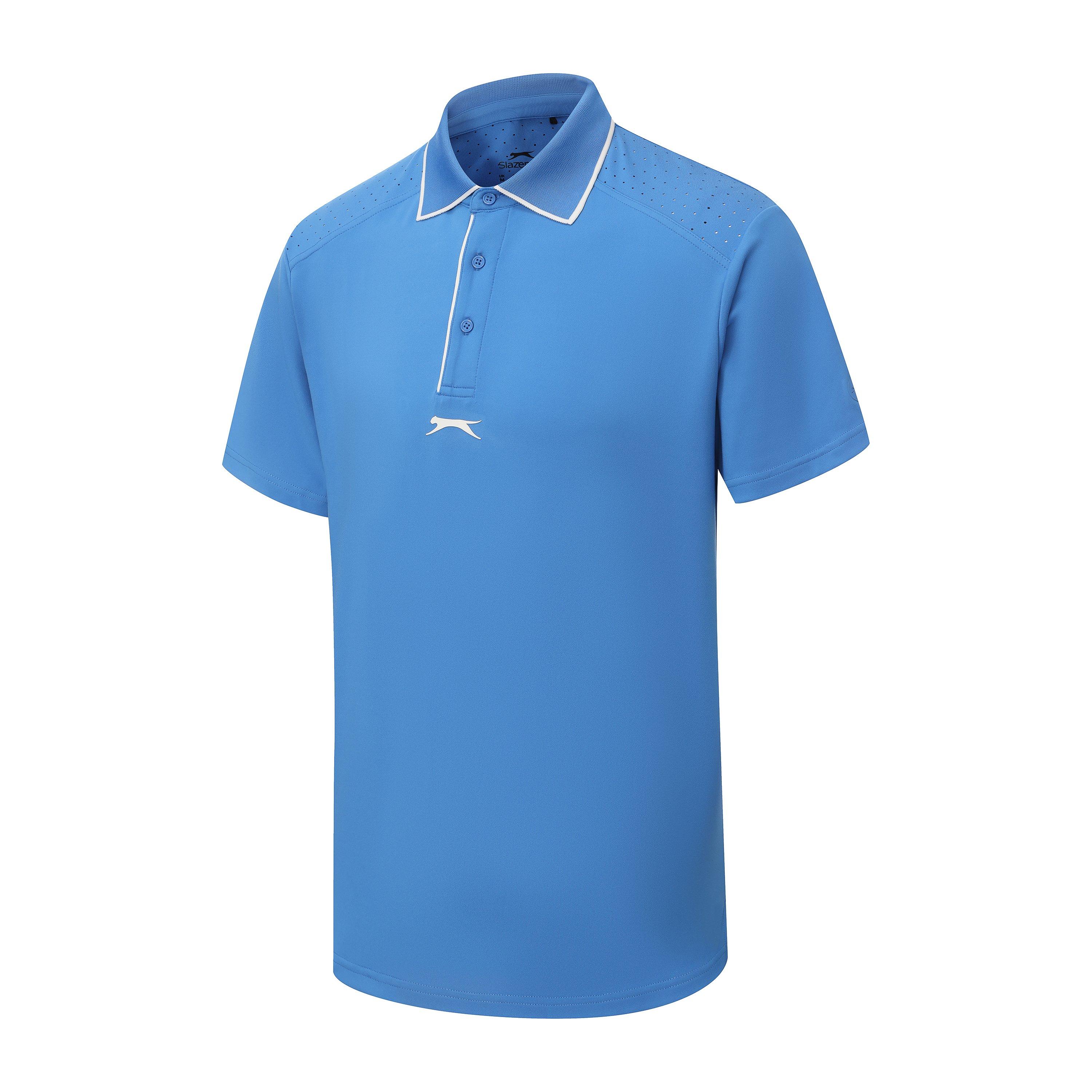 Blå - Slazenger - Men's Tennis Short Sleeve Performance Polo Shirt - 2