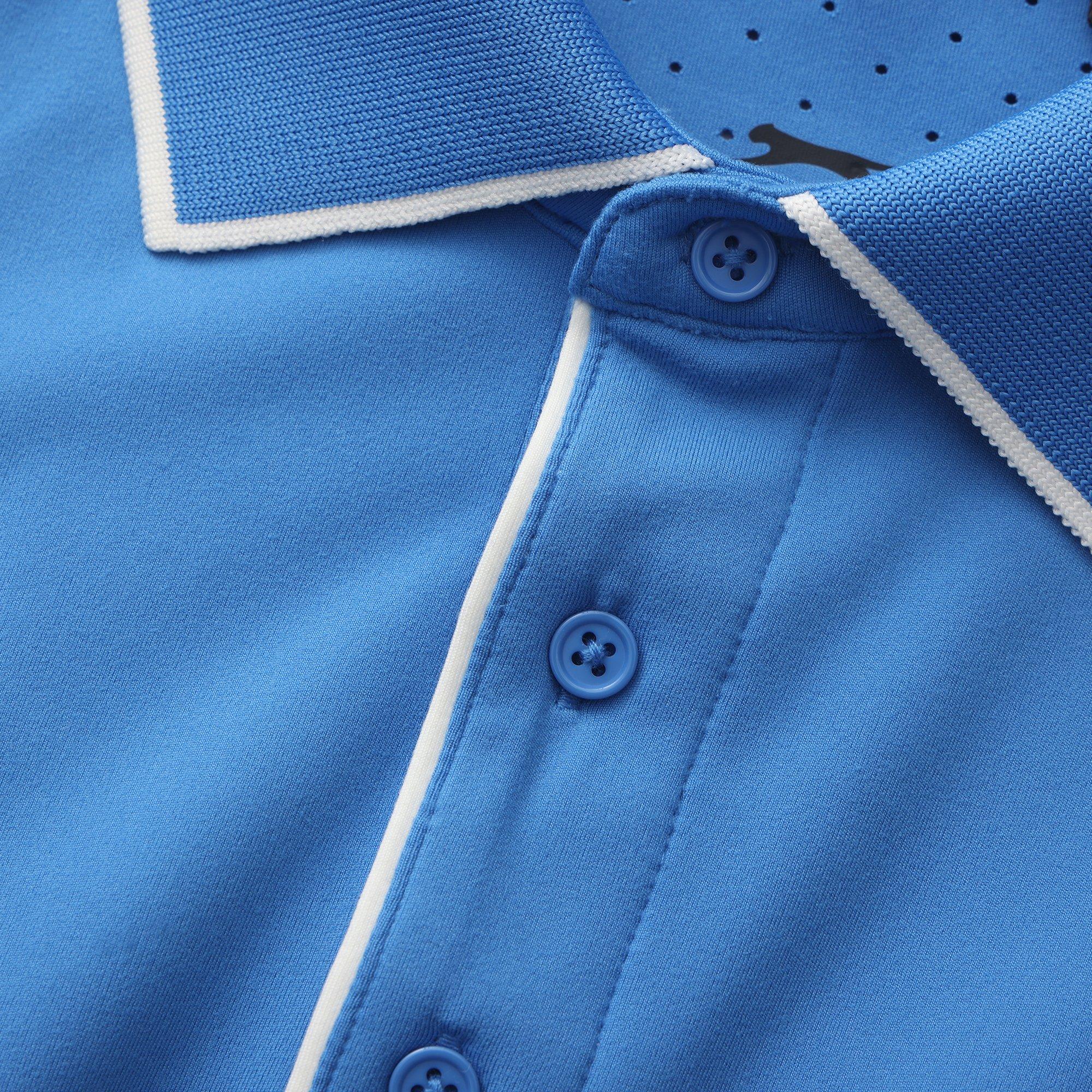 Blå - Slazenger - Men's Tennis Short Sleeve Performance Polo Shirt - 6