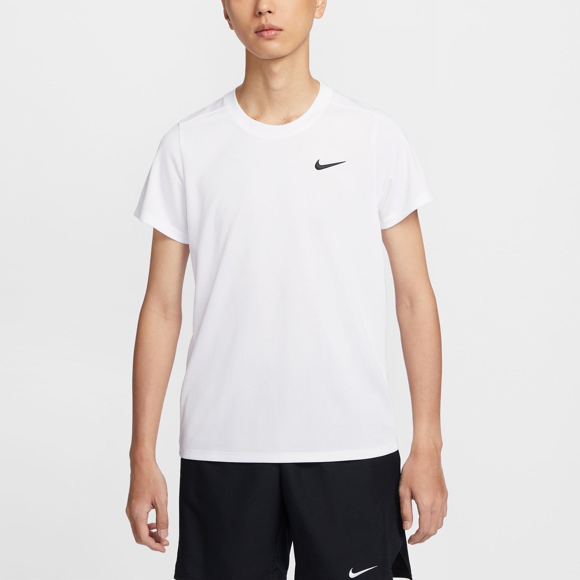 White/Black - Nike - Men's Vitry Short Sleeve Tennis T-Shirt - 1