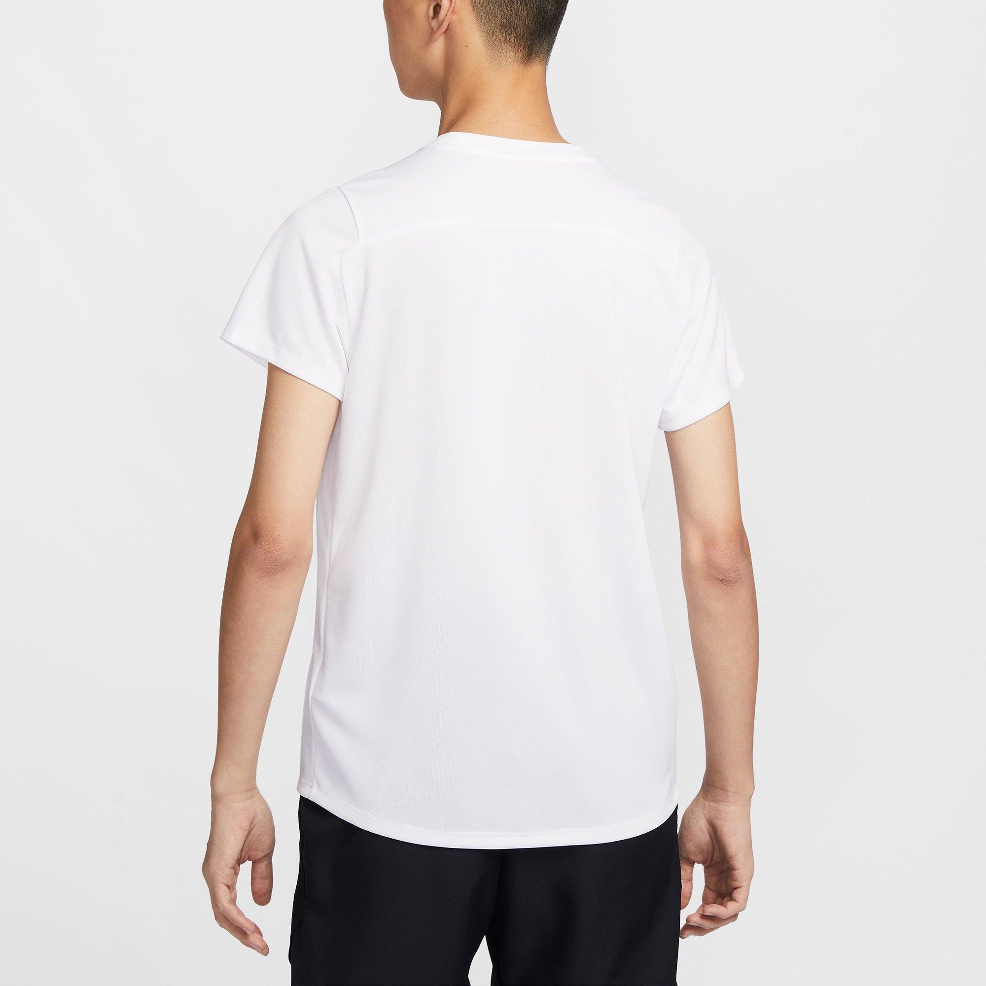 White/Black - Nike - Men's Vitry Short Sleeve Tennis T-Shirt - 2
