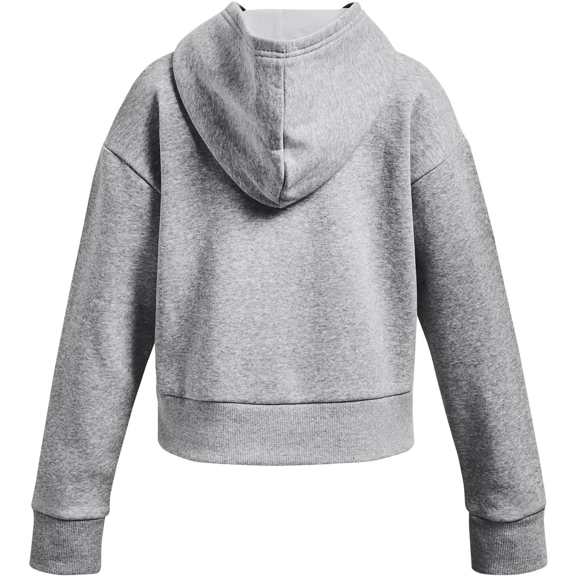 Grijs - Under Armour - Under Armour Ua Rival Fleece Crop Hoodie Hoody Girls - 2
