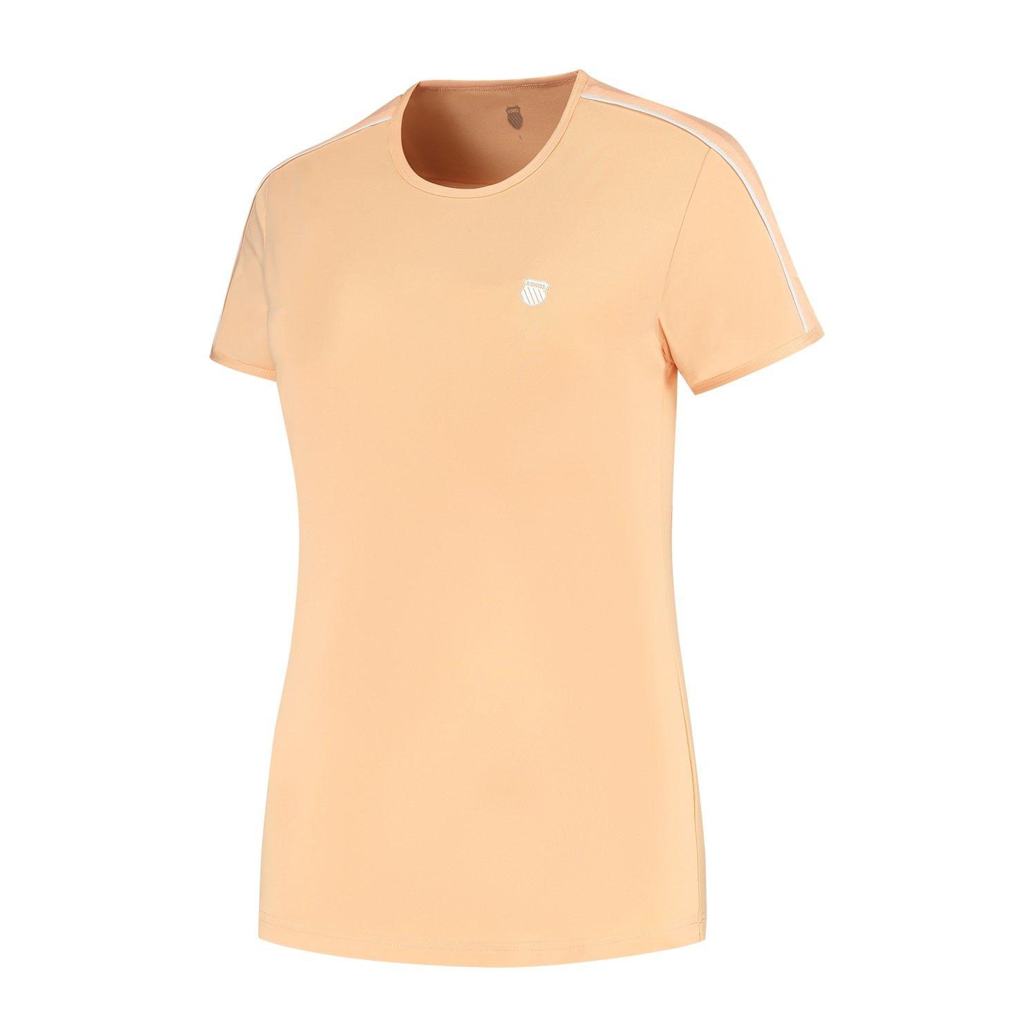 Peach Fuzz - K Swiss - Women's Hypercourt CrwT3 Short Sleeve Performance T-Shirt