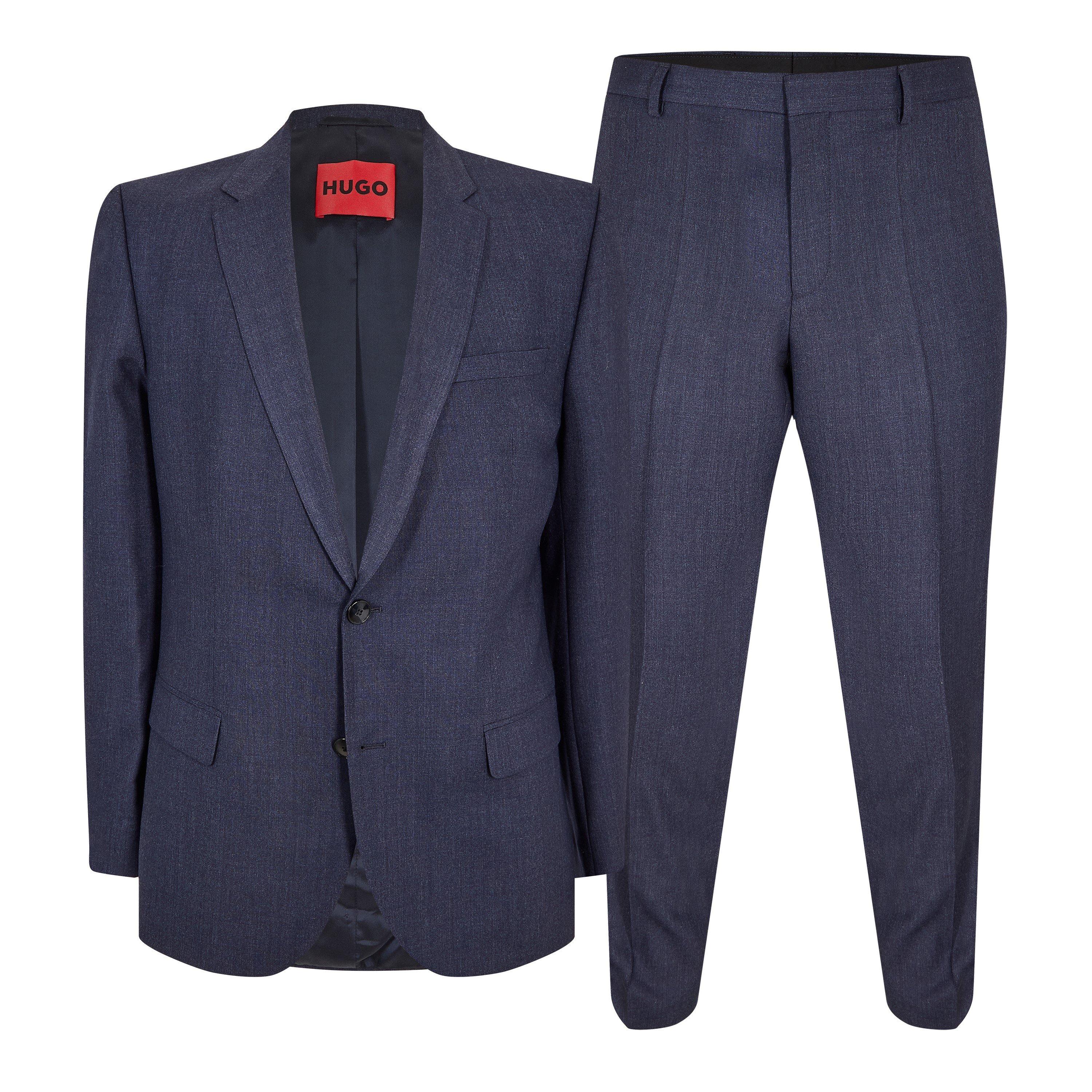 Hugo Men's Henry Getlin212X Suit - Medium Blue - Size 36 (46)