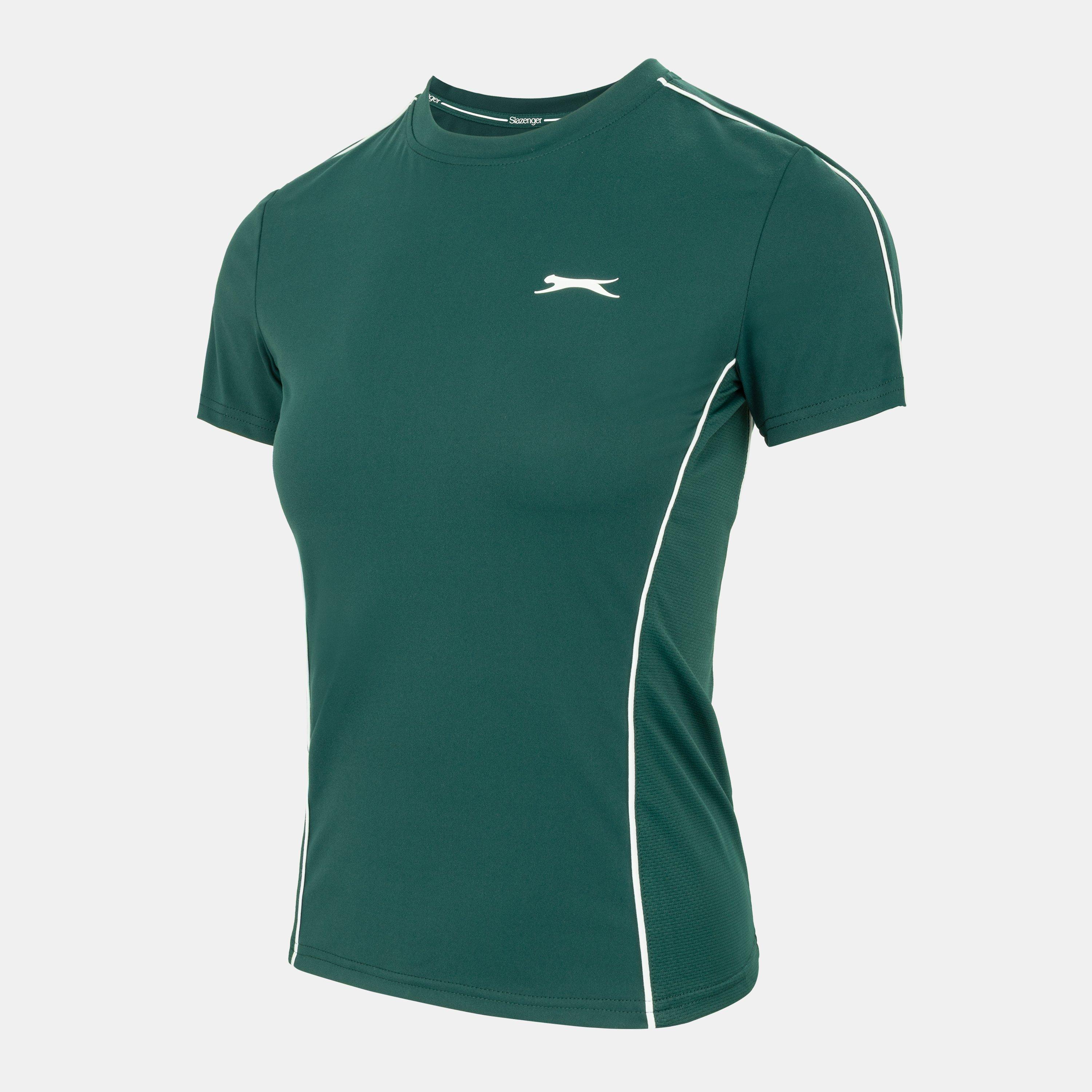 Forest Green - Slazenger - TECH CONTRAST DETAIL TENNIS TEE - 3