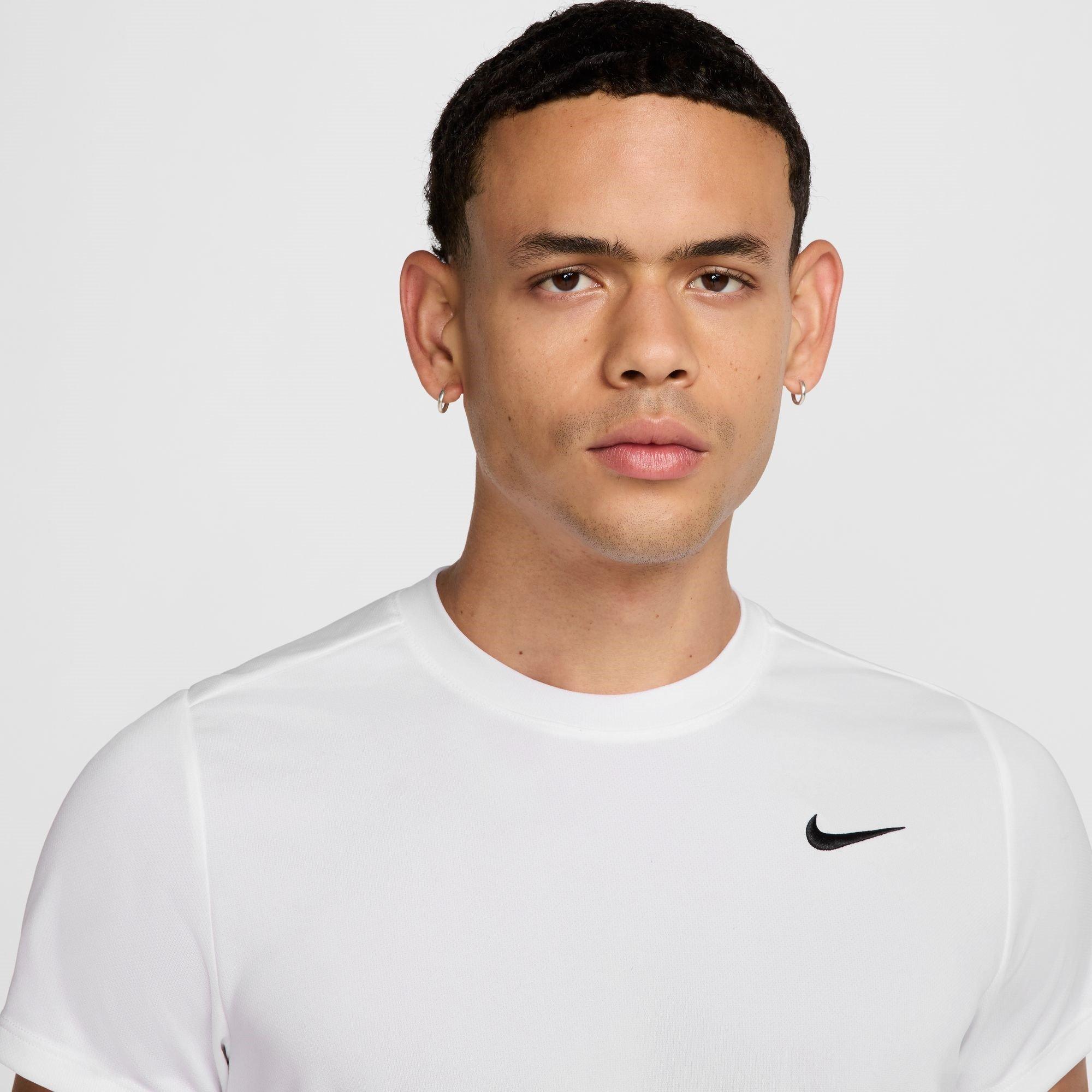White - Nike - Court Victory Tennis Shirt Mens - 3