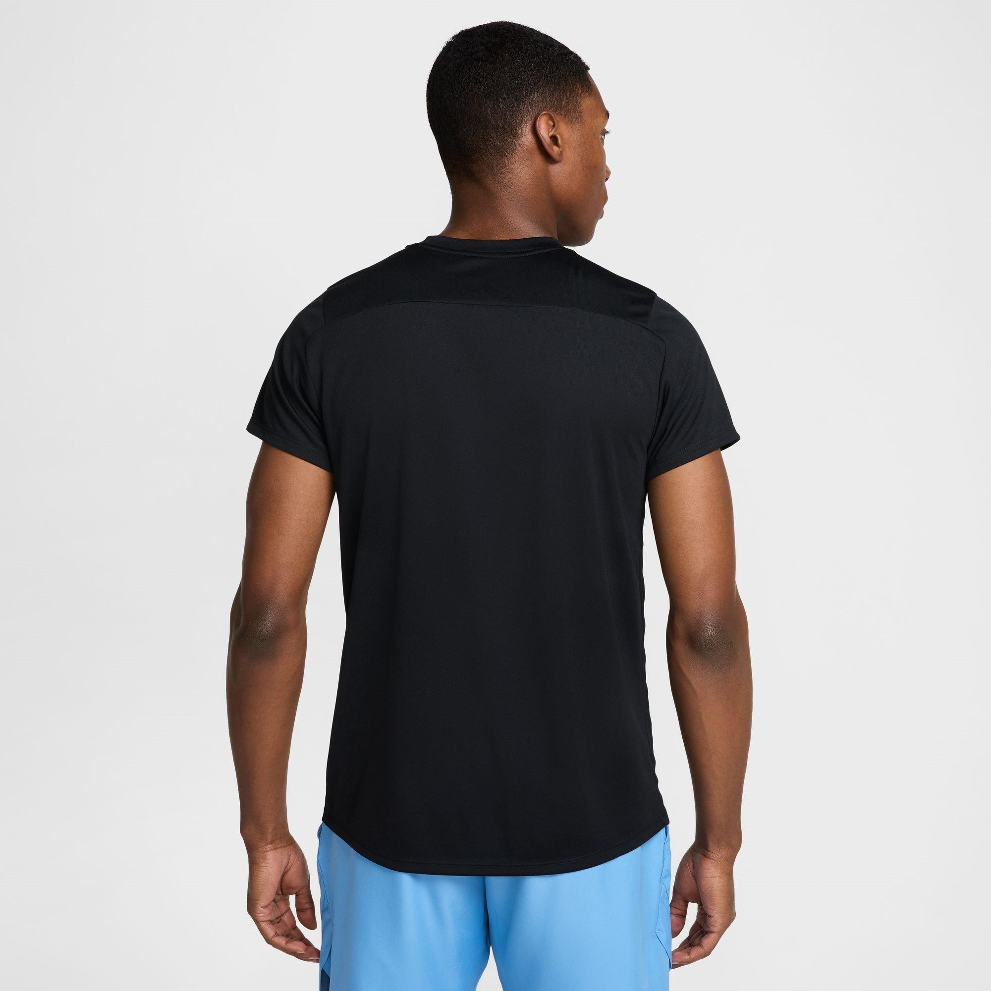 Black/White - Nike - Court Victory Tennis Shirt Mens - 2