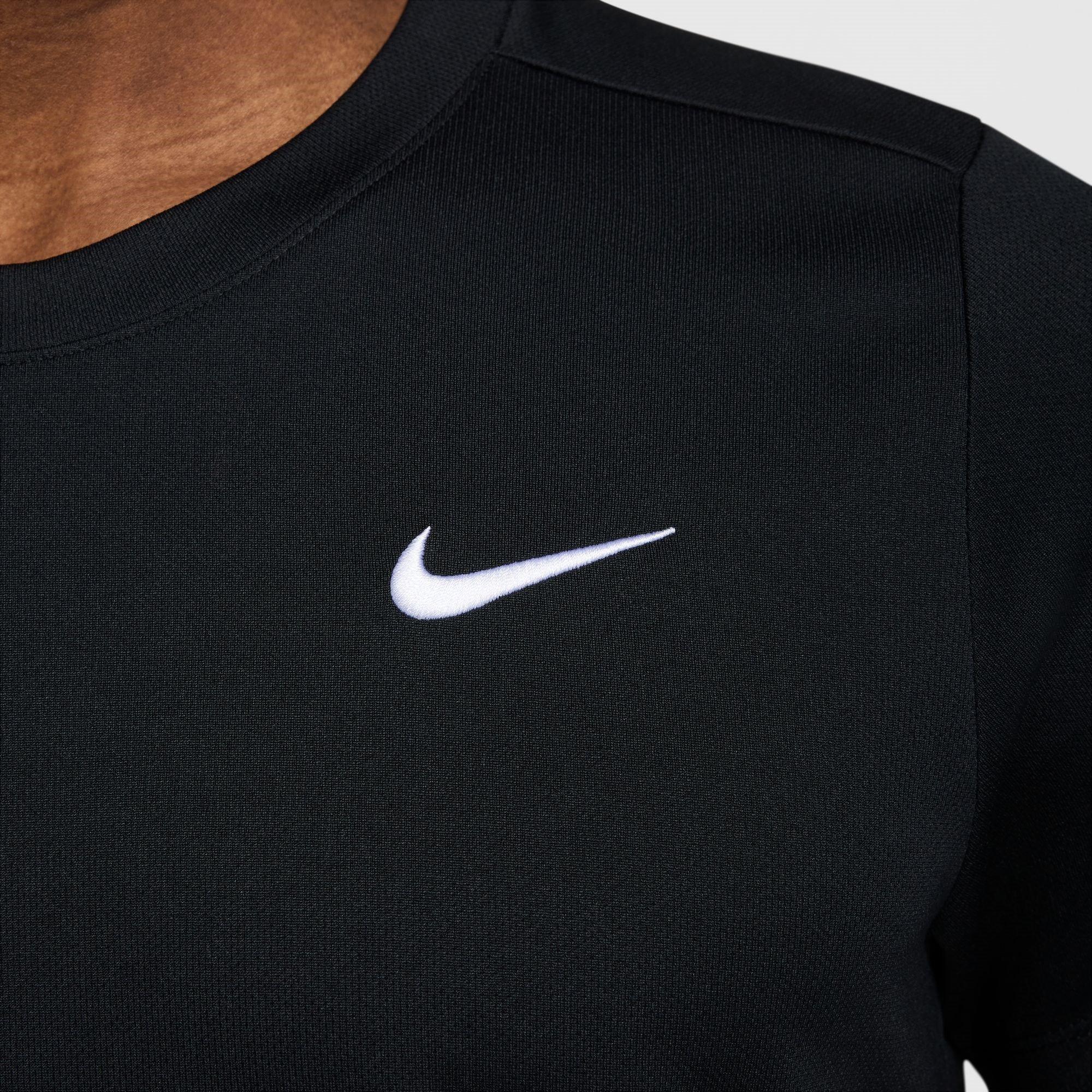 Black/White - Nike - Court Victory Tennis Shirt Mens - 4