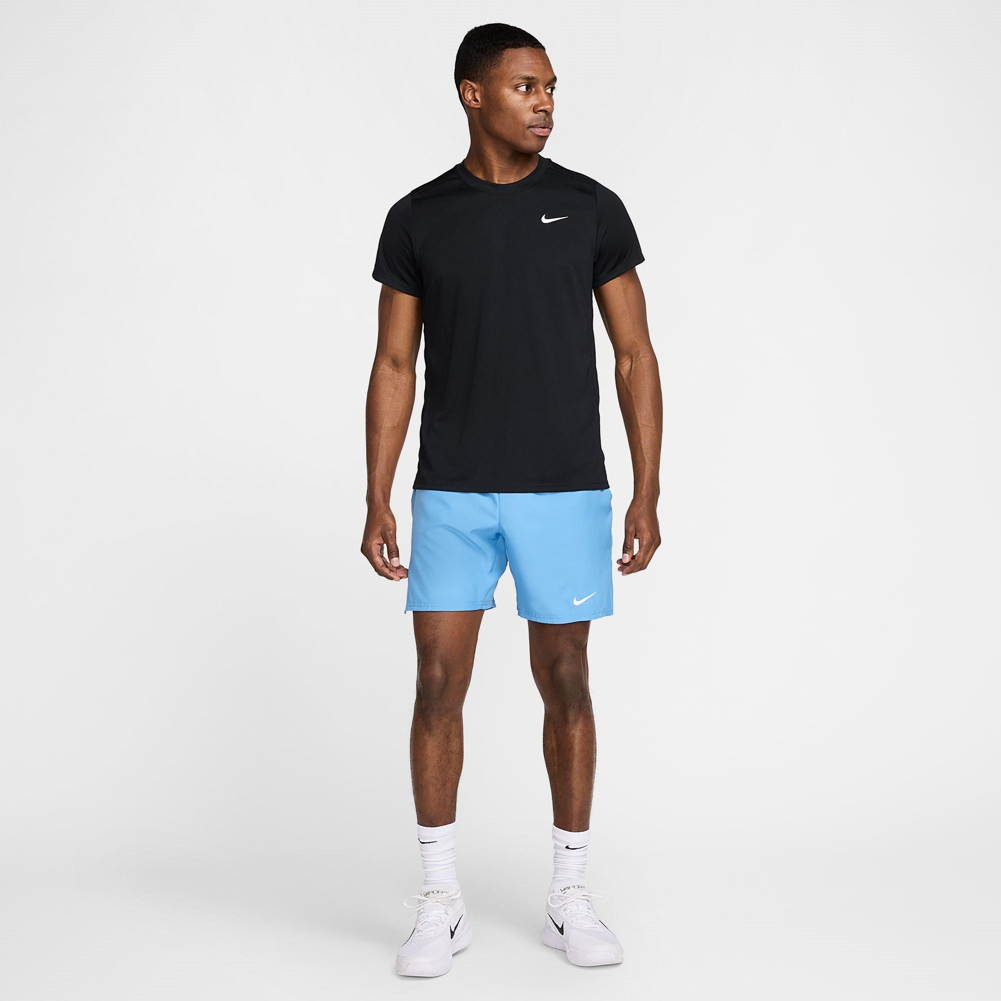 Black/White - Nike - Court Victory Tennis Shirt Mens - 6