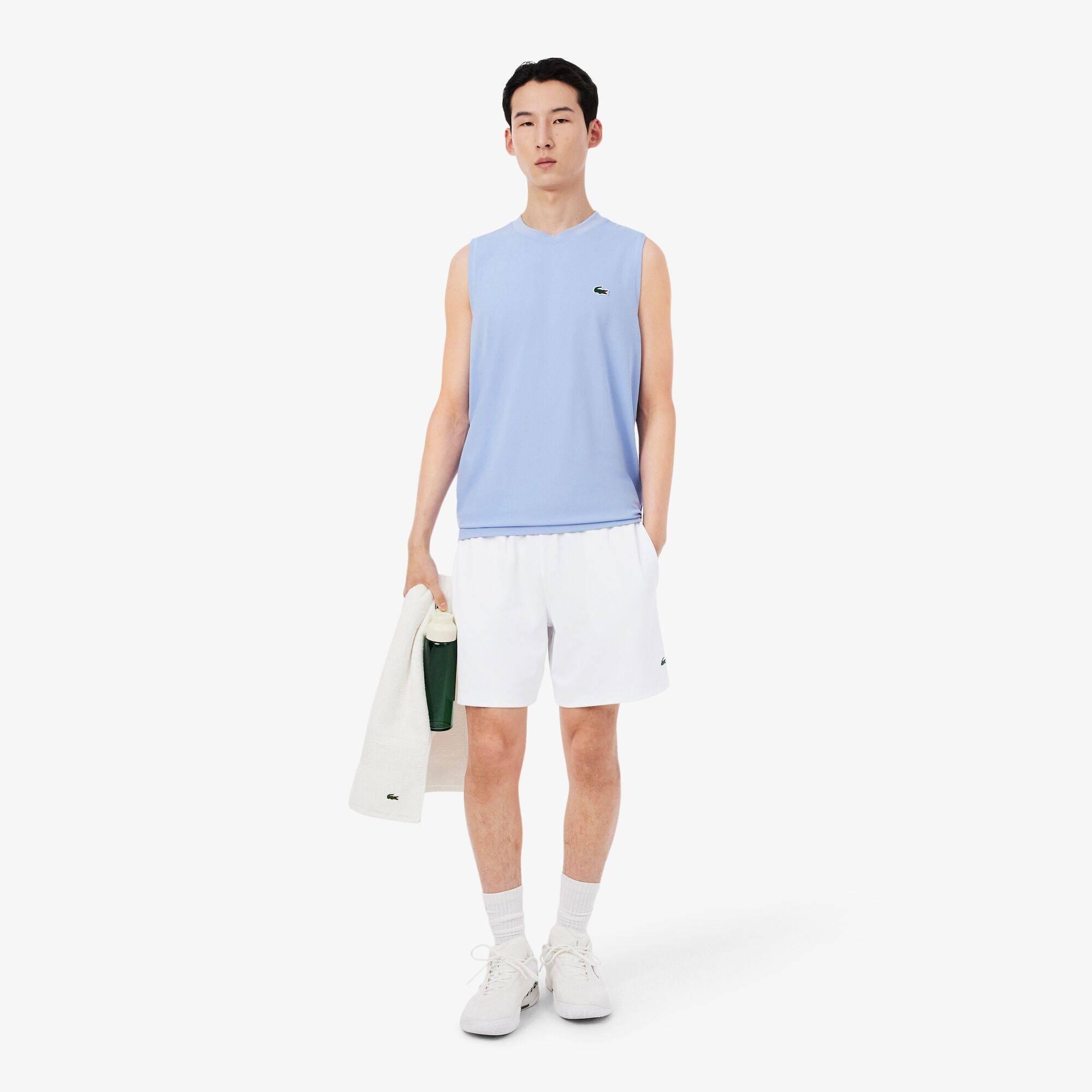 White 001 - Lacoste - Men's Tech Performance Tennis Shorts - 5