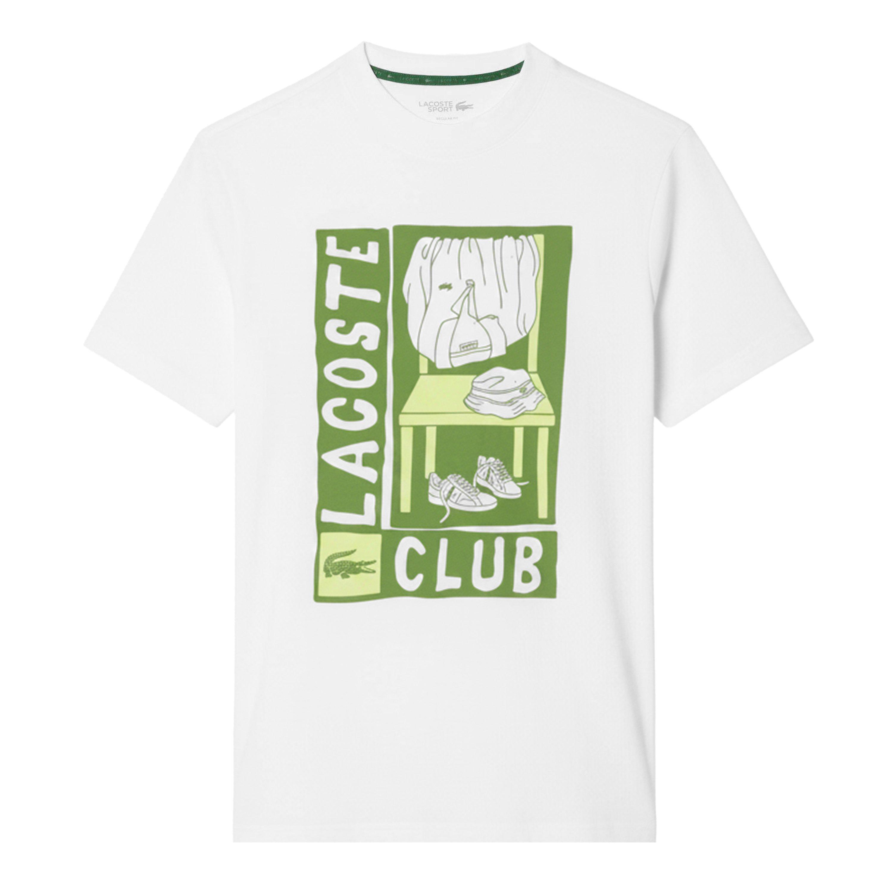 Lacoste Men's Short Sleeve Performance T-Shirt - White 001 - M