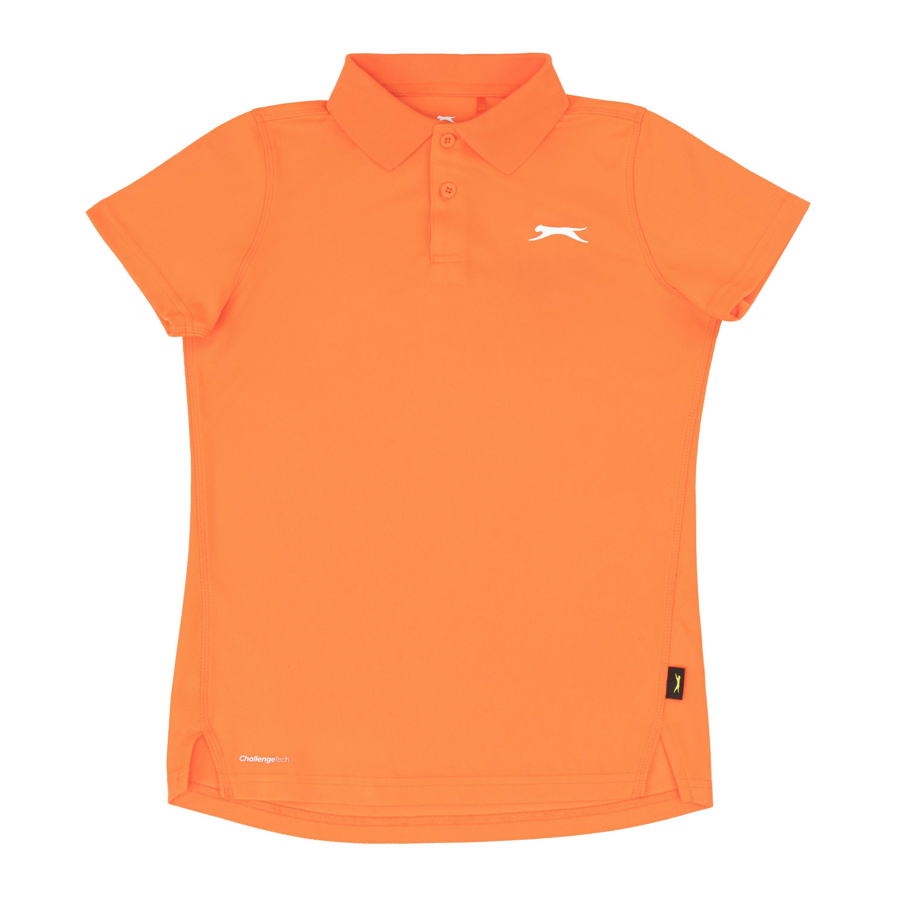Slazenger Boys Court Polo Shirt Junior - Orange - 9-10 Yrs