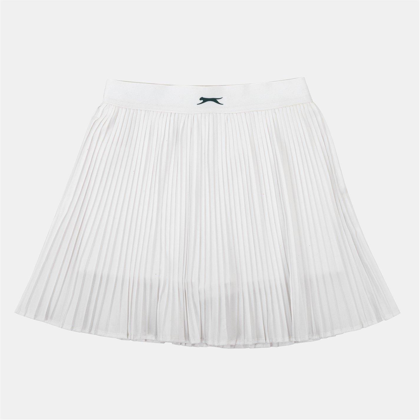 Slazenger Girls Micro Pleat - White - 11-12 (L)
