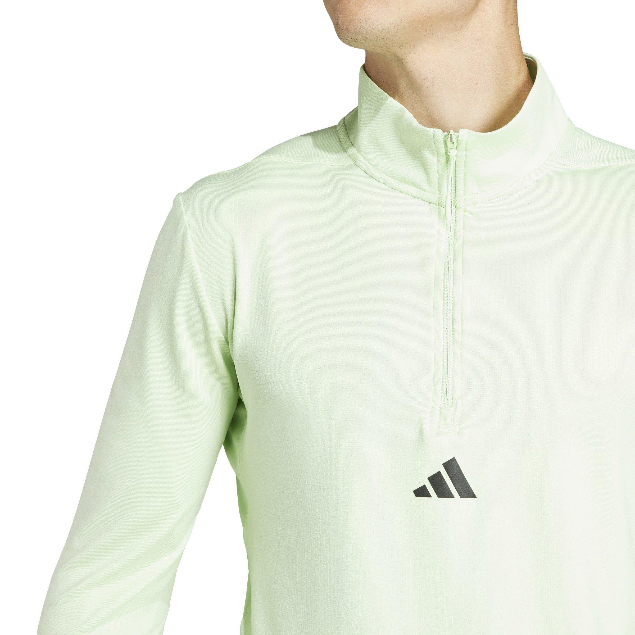 Verde/Negro - adidas - Quarter-Zip Track Top Mens - 5