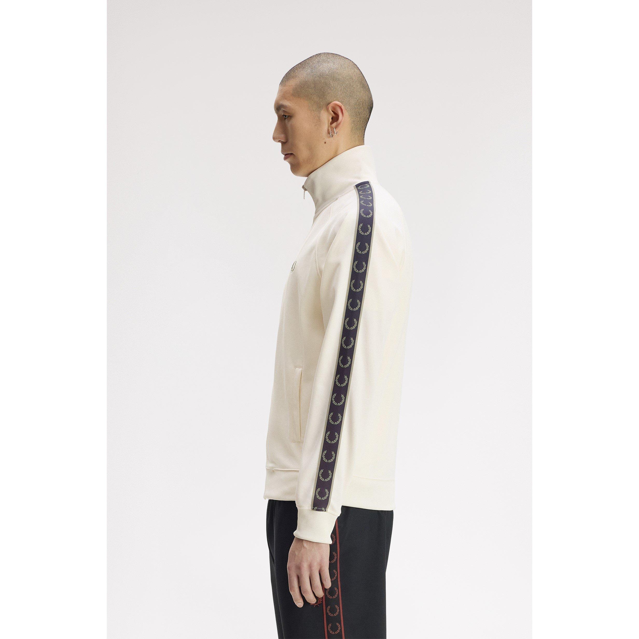 Ecru 170 - Fred Perry - Mens Tape Poly Tracksuit Top - 4
