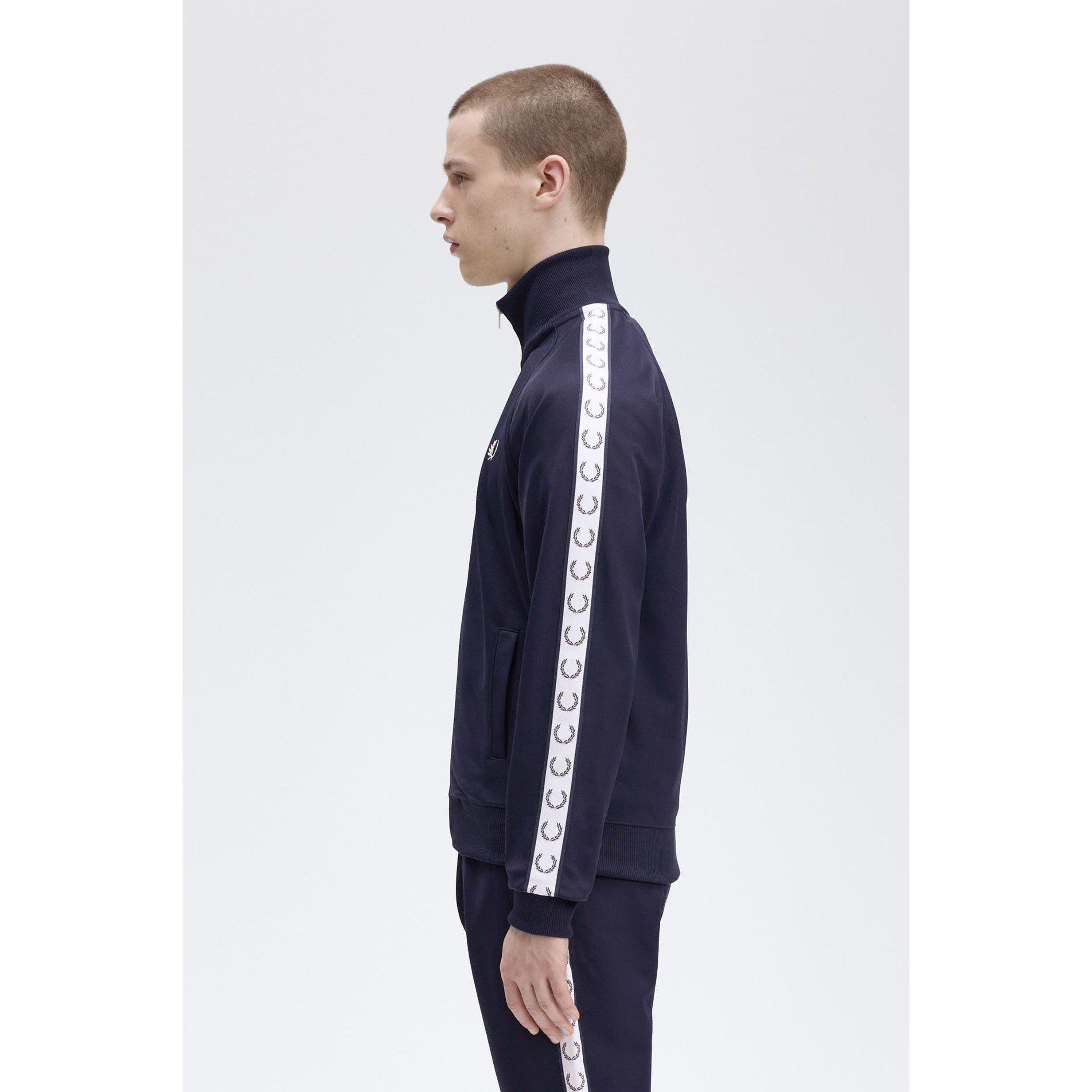 Carbon Blue 885 - Fred Perry - Men's Tape Poly Tracksuit - 3
