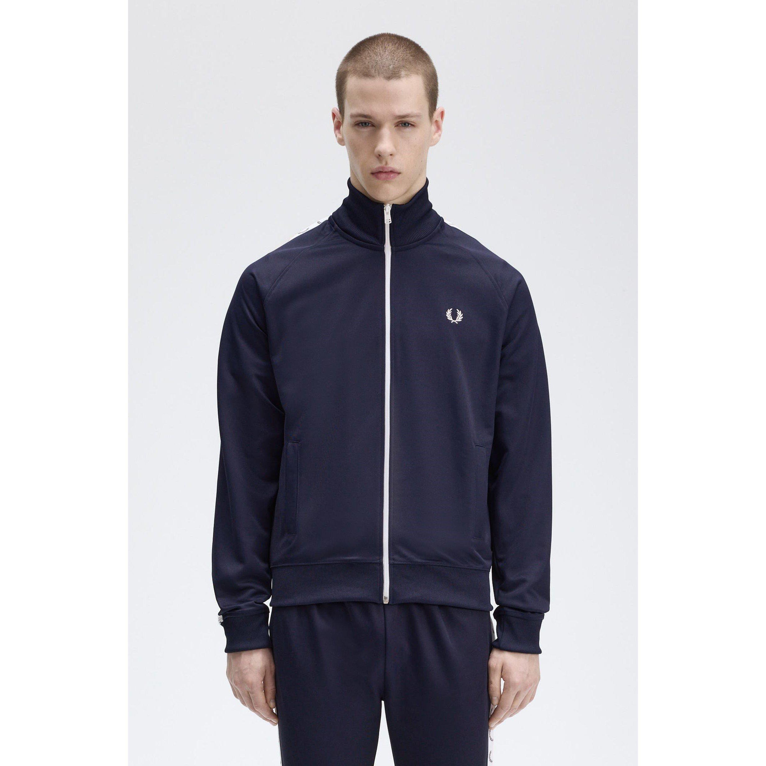 Carbon Blue 885 - Fred Perry - Men's Tape Poly Tracksuit - 4