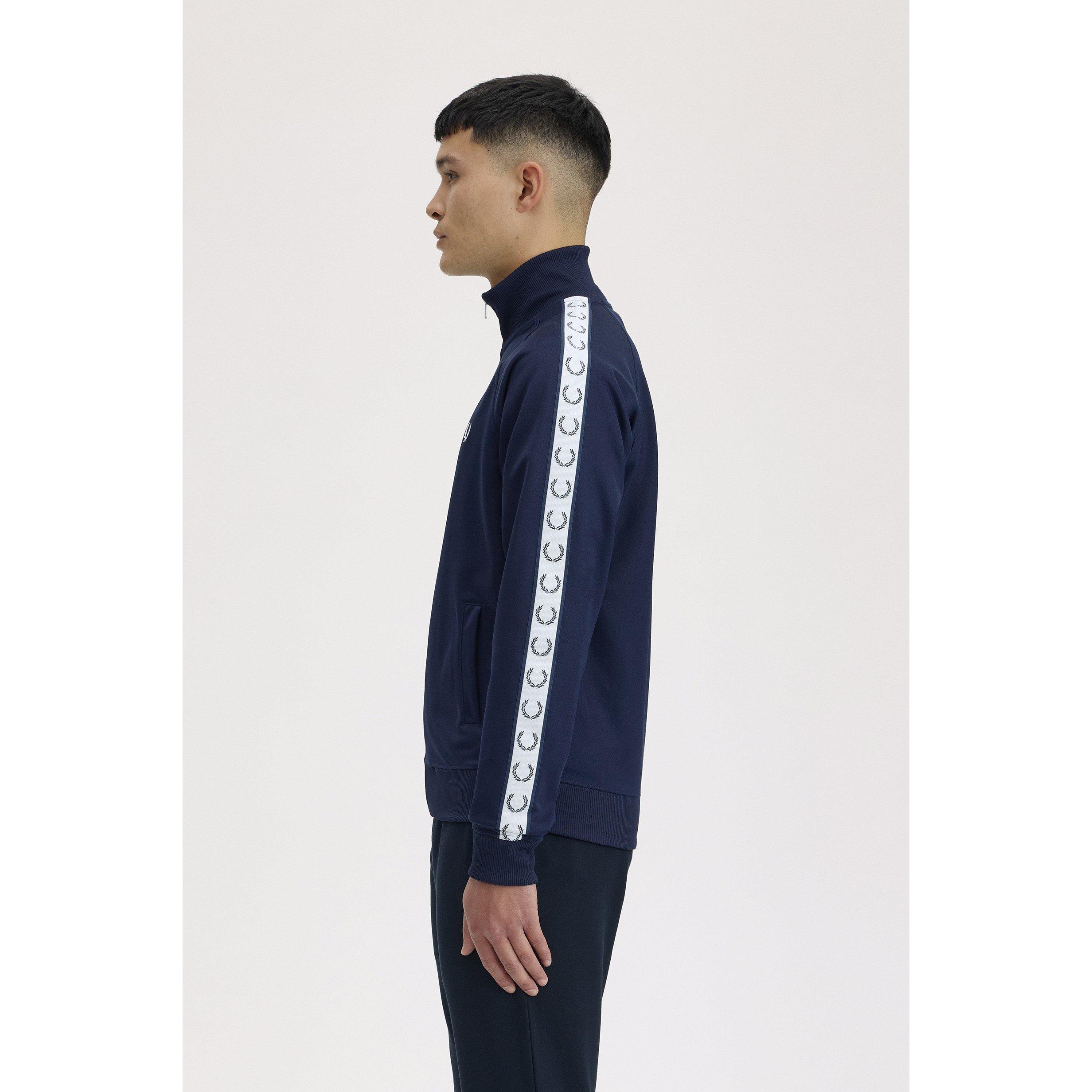Fred Perry Mens Tape Poly Tracksuit Top | Flannels