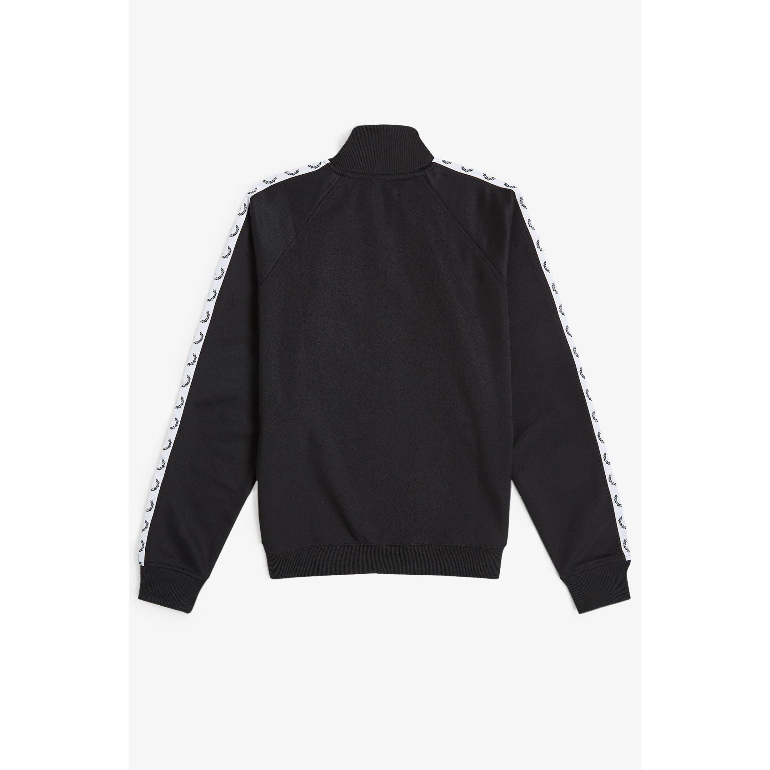 Black 198 - Fred Perry - Mens Tape Poly Tracksuit Top - 2