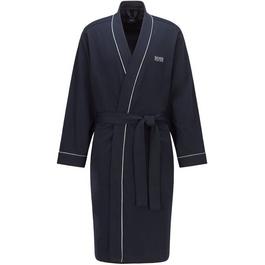 Boss Dressing Gown with Logo and Piping