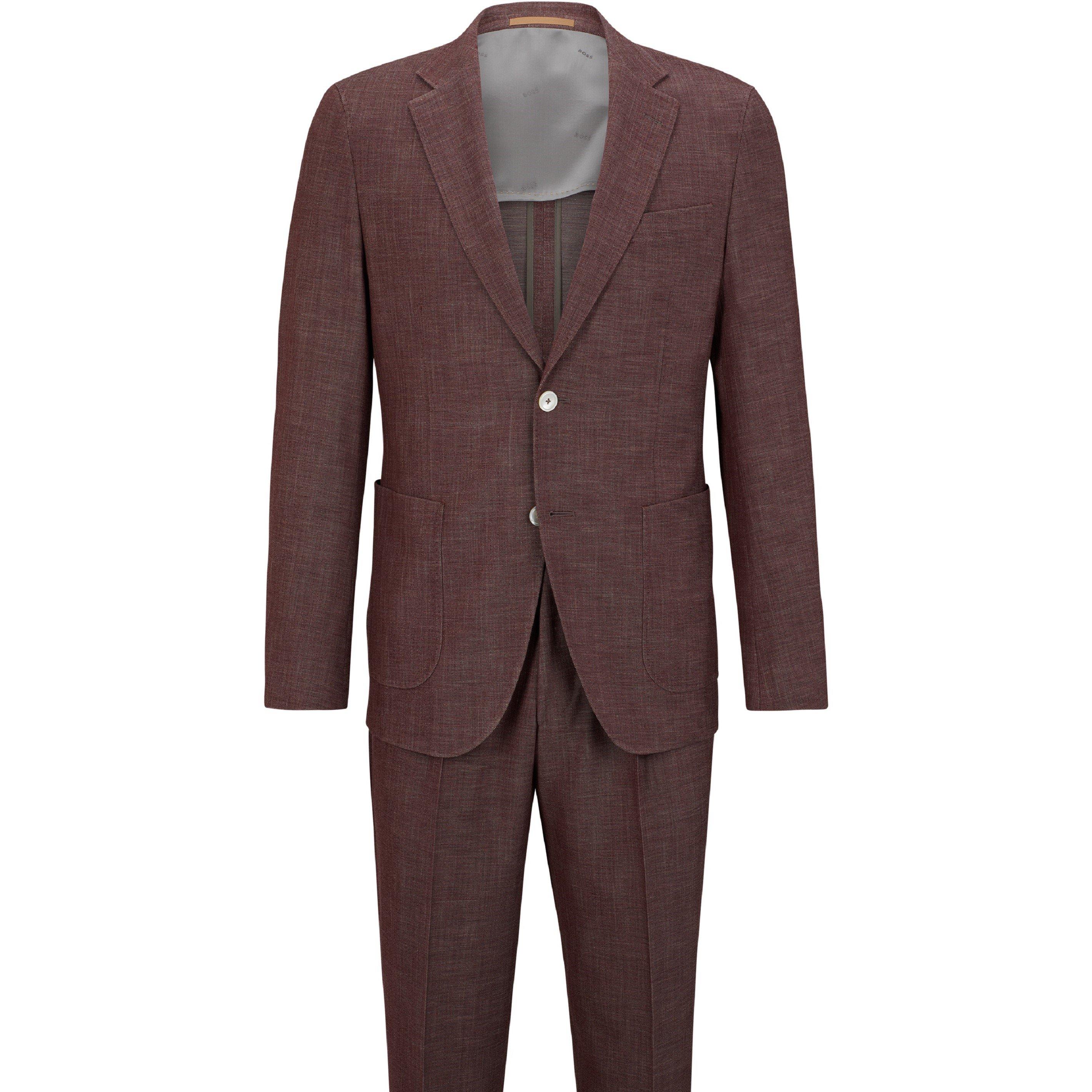 Dark Red - Boss - Men's T Heston Suits - 4