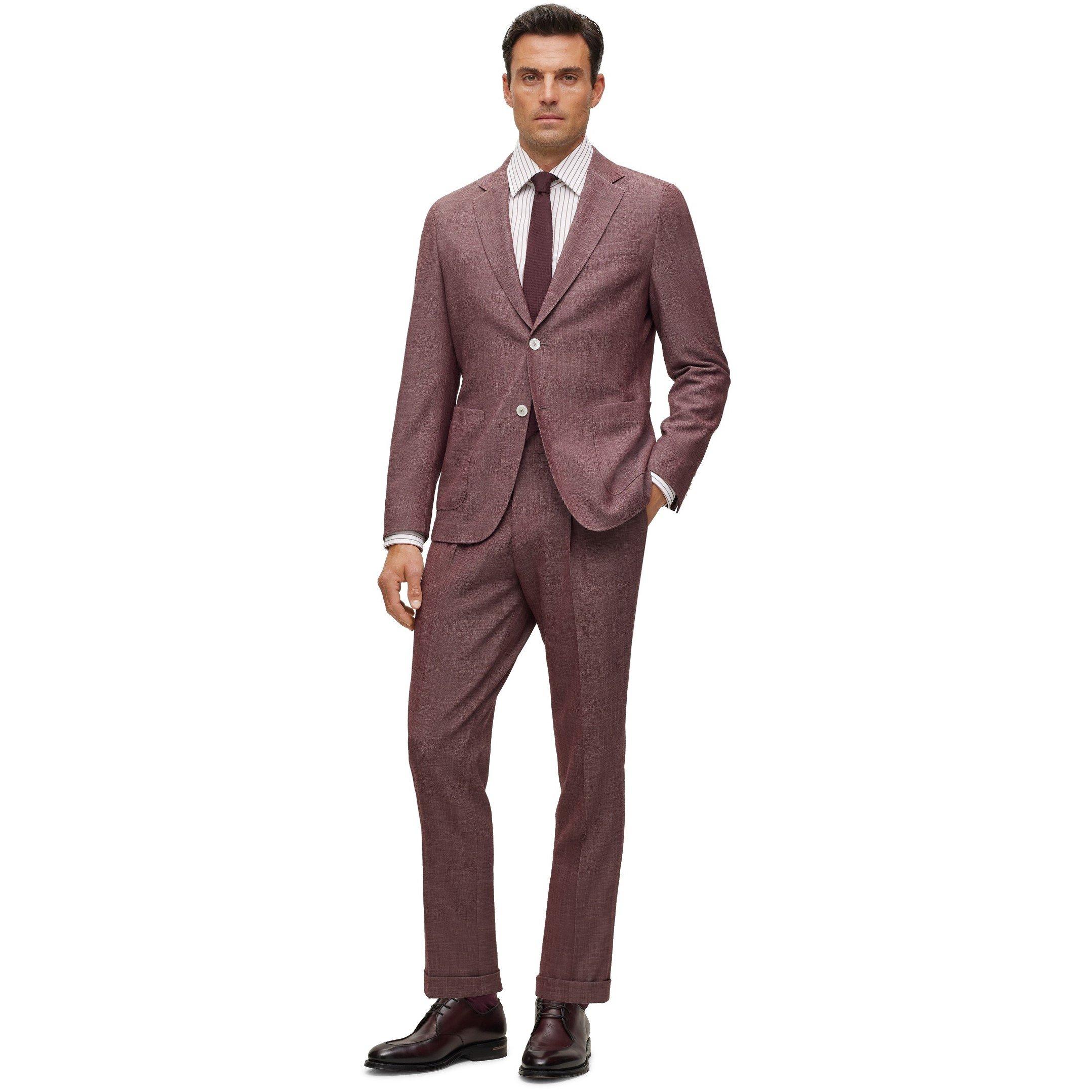 Dark Red - Boss - Men's T Heston Suits - 4