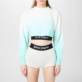 Palm Angels Gradient Cropped Overlogo T Shirt