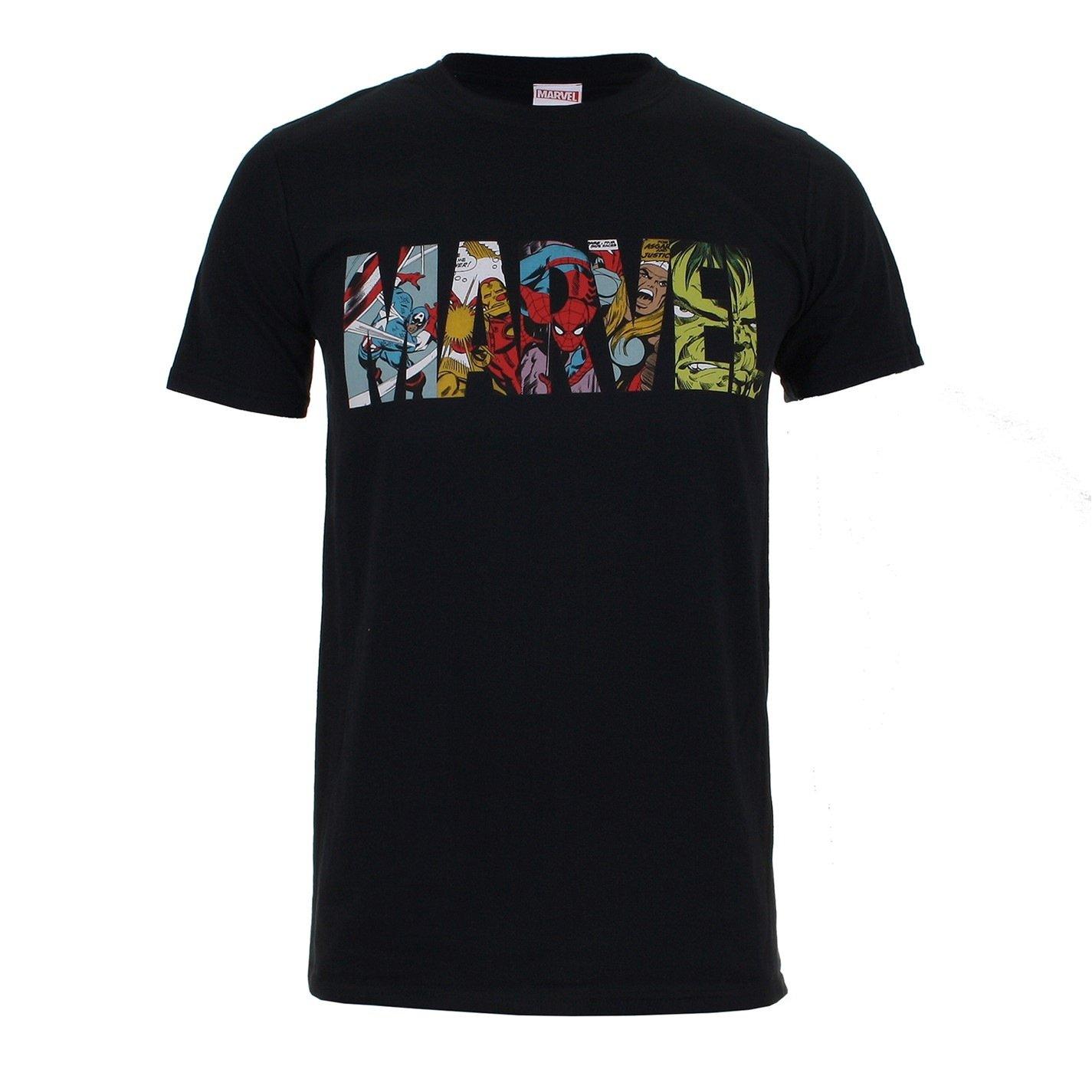 Zwart - Marvel Comics - Logo T-Shirt - 1
