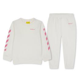 Off White Bookish Diag Cotton Tracksuit Girls